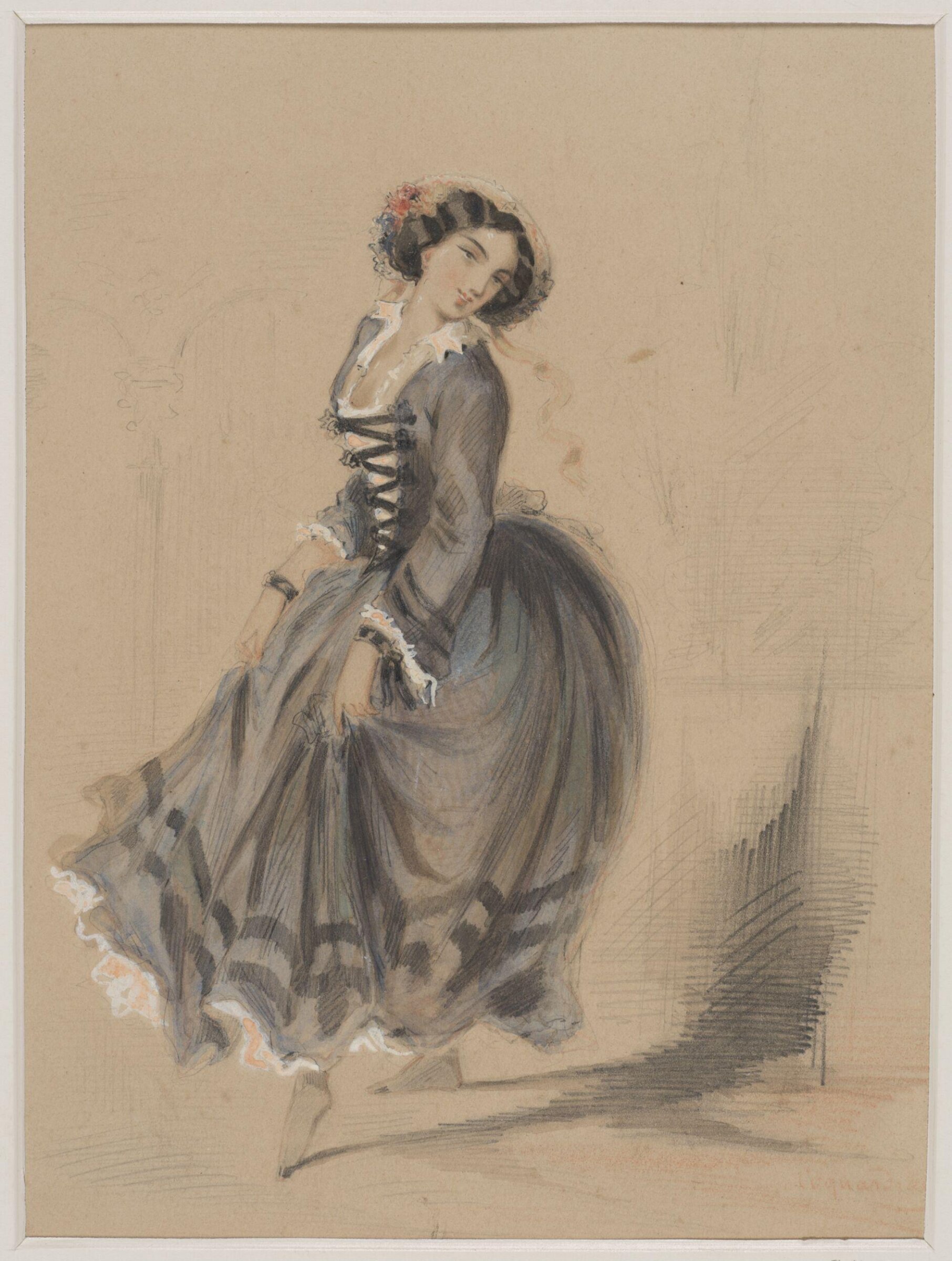 The Flirt, Charles Edouard de Beaumont, late 19th century