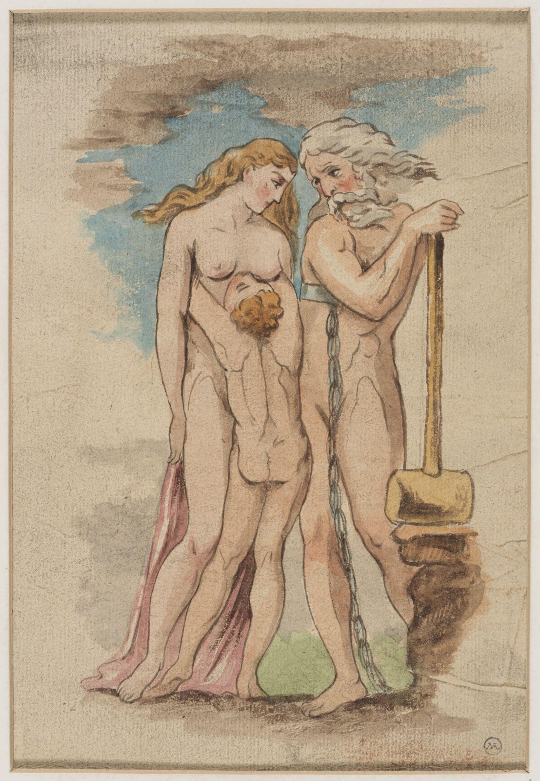 Drawing, william blake, ca.1790-93