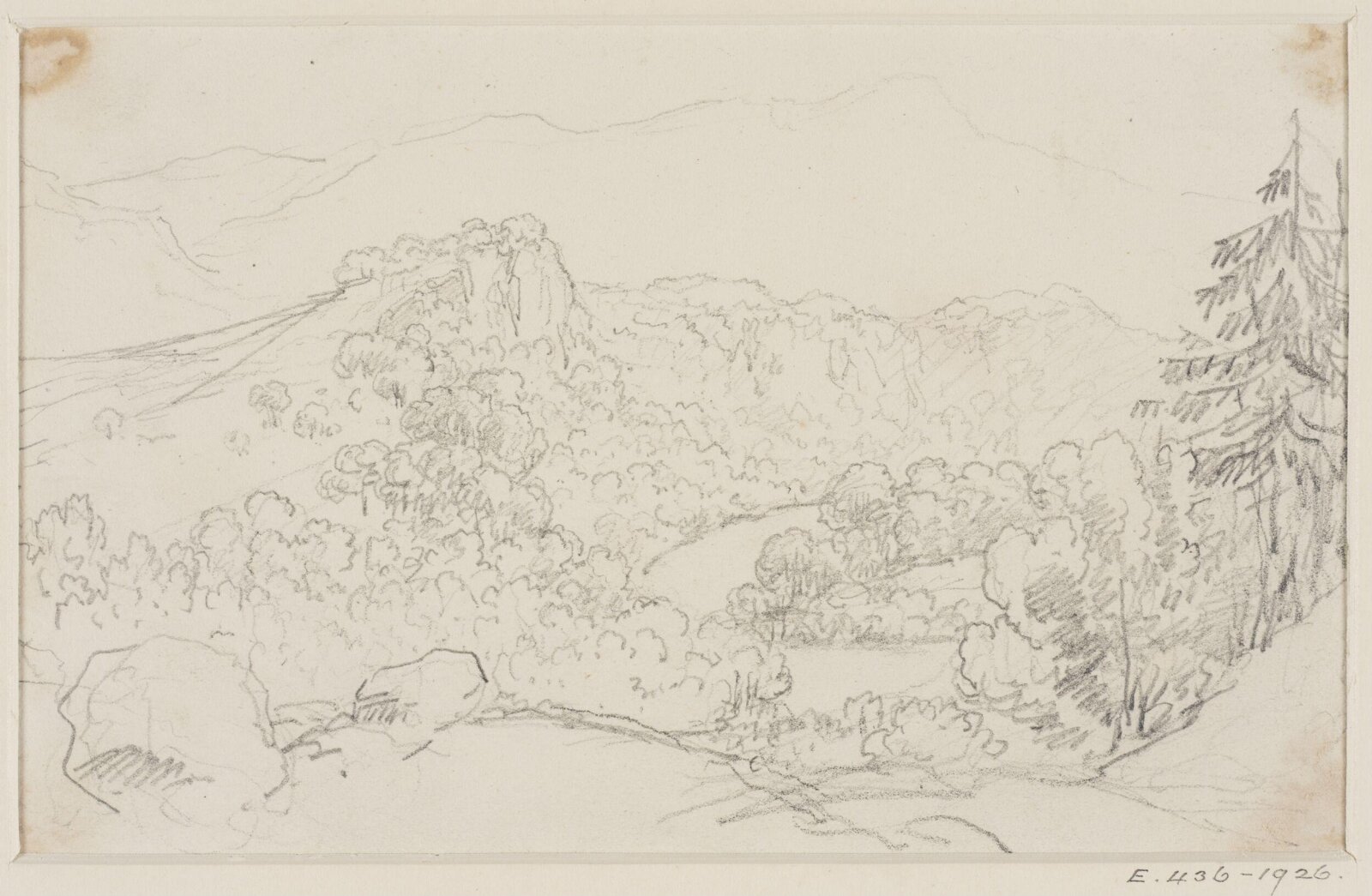Drawing, George Howland Beaumont, 1783-1822
