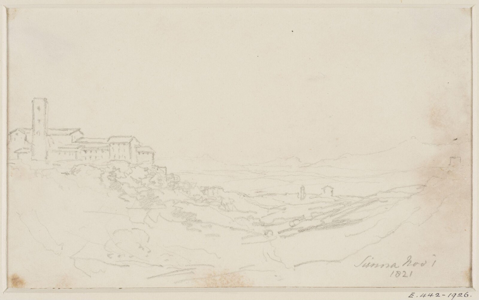 Drawing, George Howland Beaumont, 1783-1822