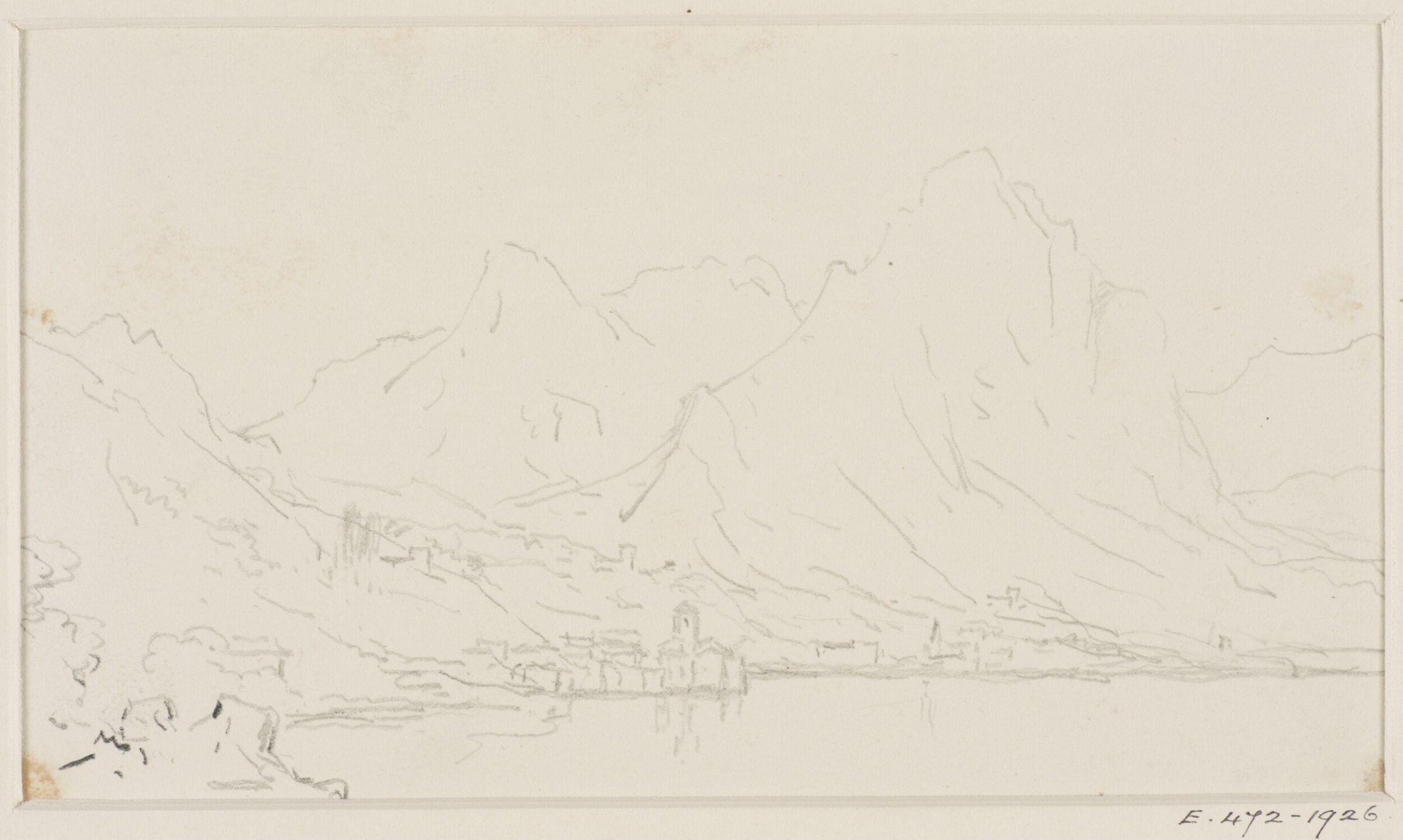 Drawing, George Howland Beaumont, 1783-1822