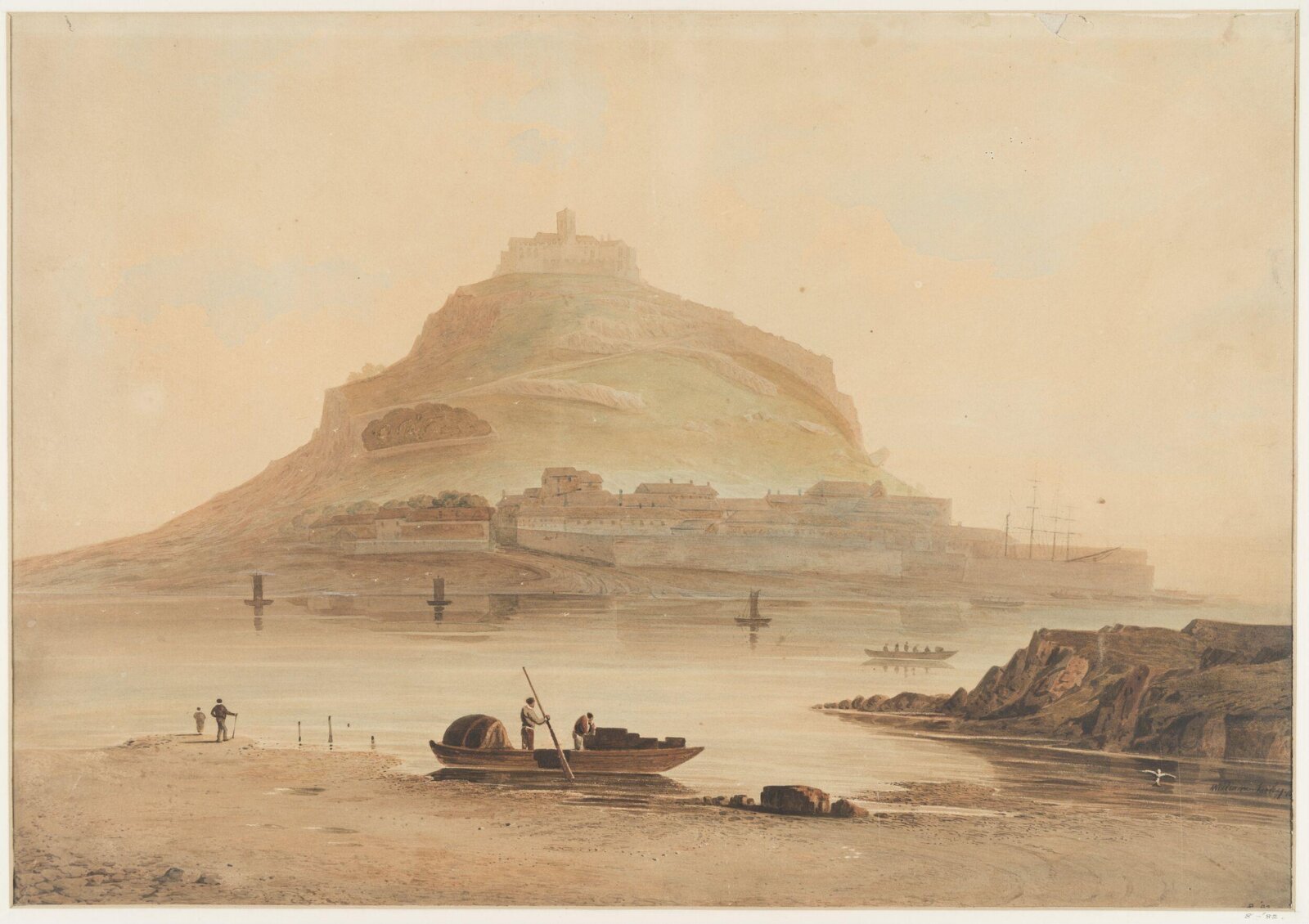 St. Michael's Mount in Cornwall, William Varley, ca. 1805-50