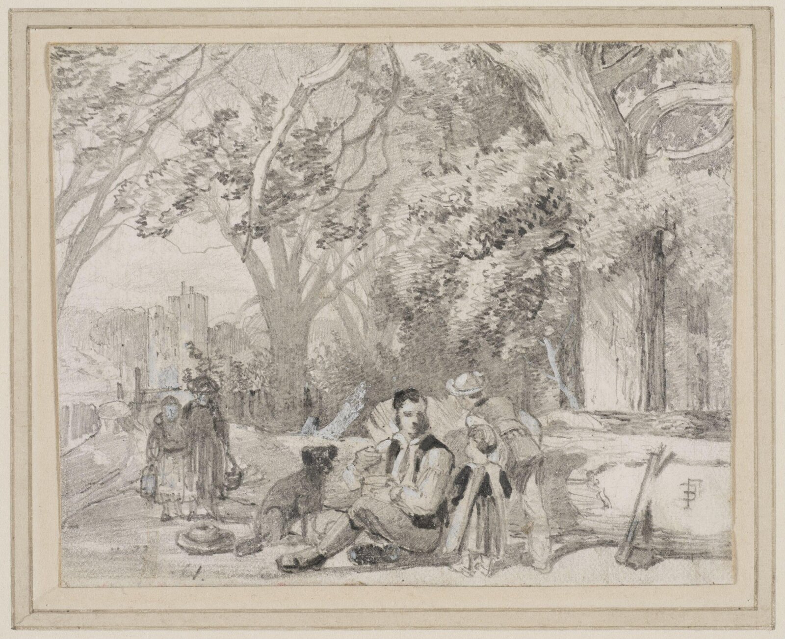 Drawing, myles birket foster, 1861