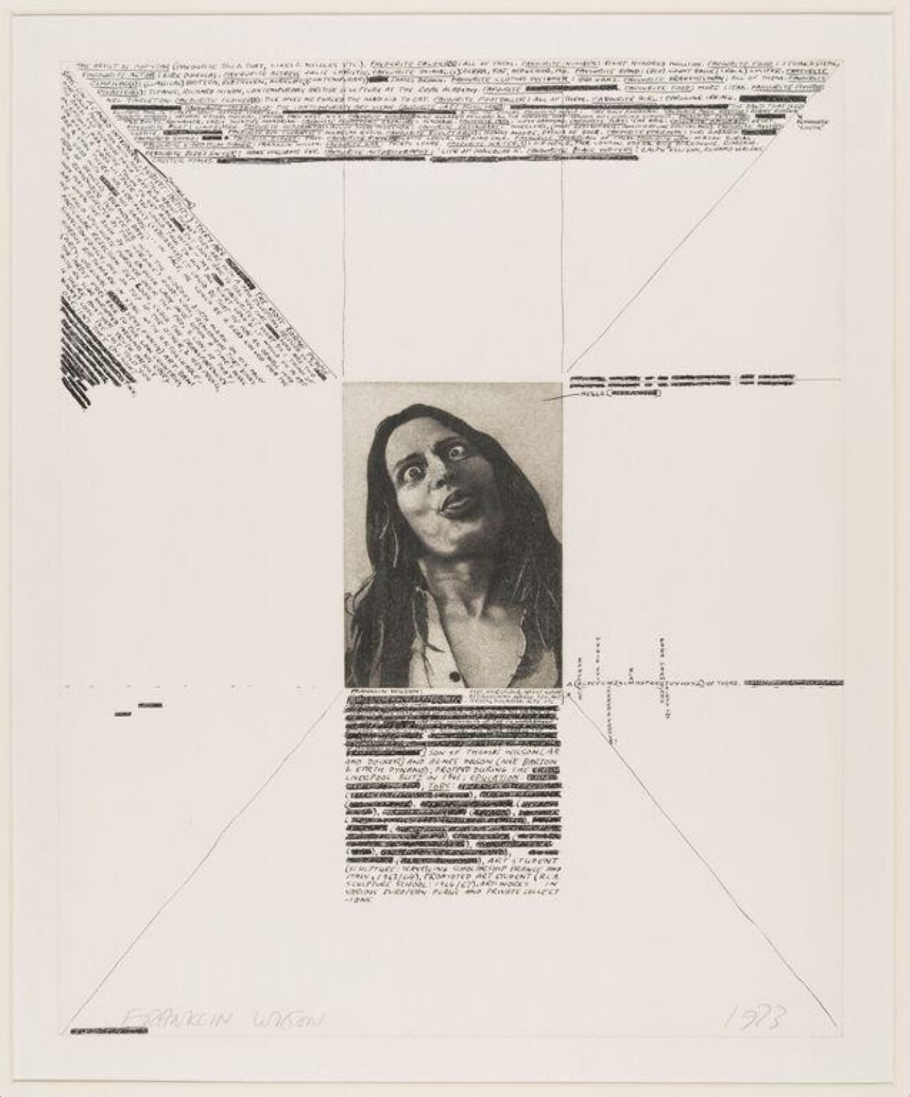Interviews/Self-portrait, Franklin Wilson, 1973
