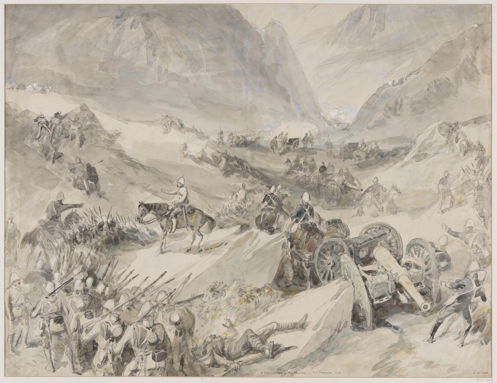 A Difficult Bit in the Khyber, William Simpson, 1878