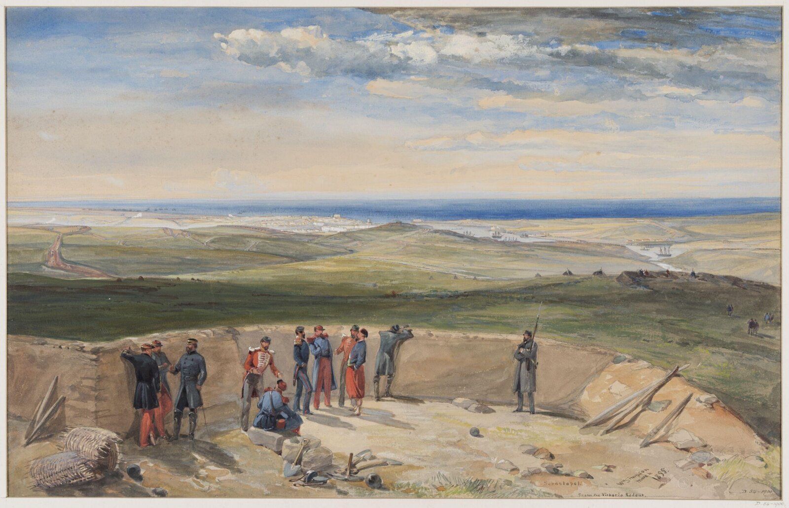 Sebastopol: View from the Victoria Redoubt, William Simpson, 1855