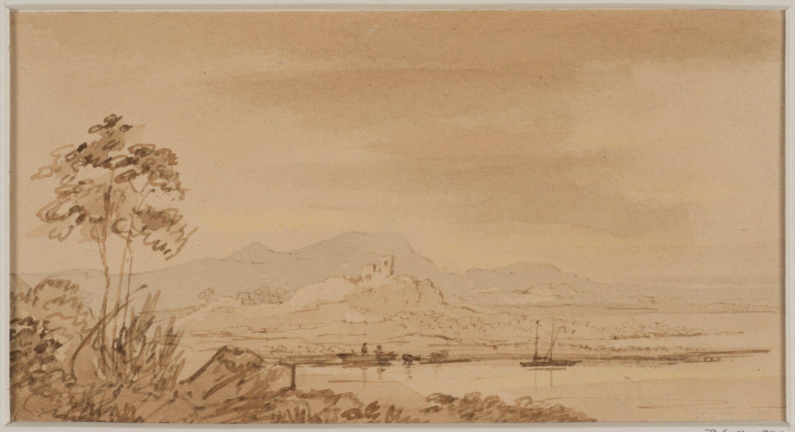 View in Wales, Sunset, early 19th century