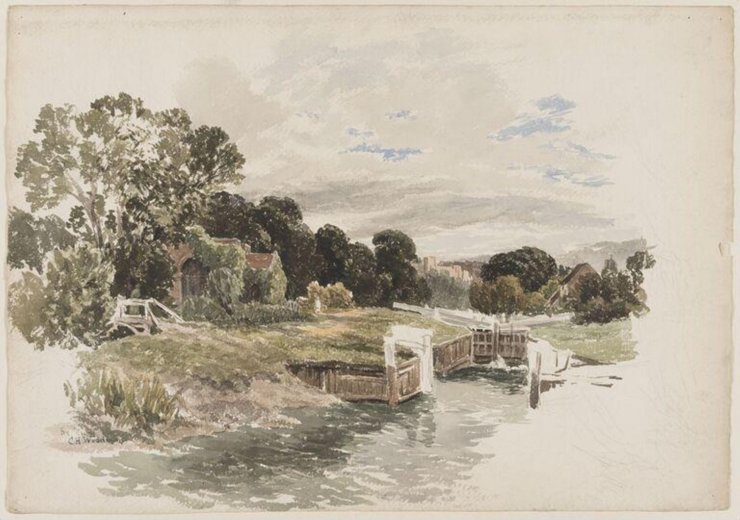 Denham Locks, Windsor, Charles Henry Woodman, 19th century