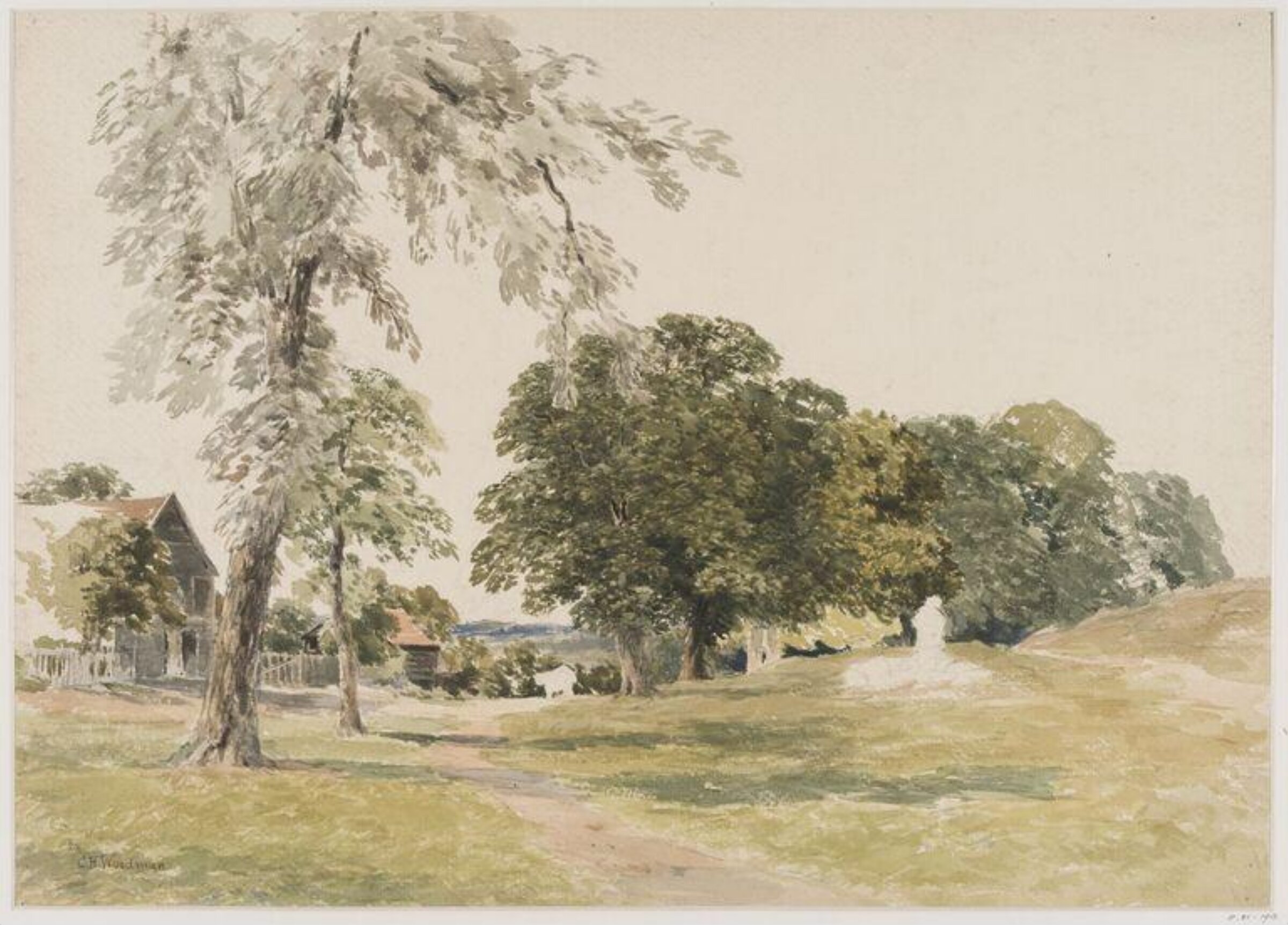 Collins' Farm, Hampstead, Charles Henry Woodman, 19th century