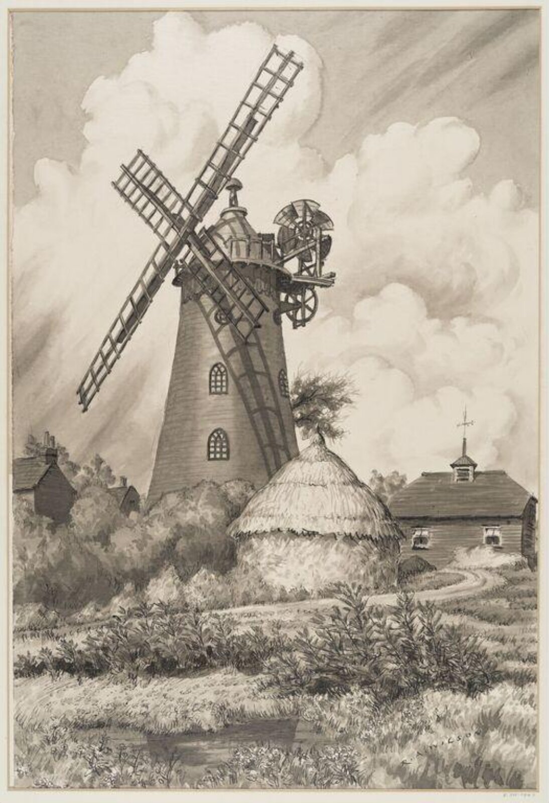 Wray Common Mill, Reigate, Surrey, Robert Arthur Wilson, c.1945