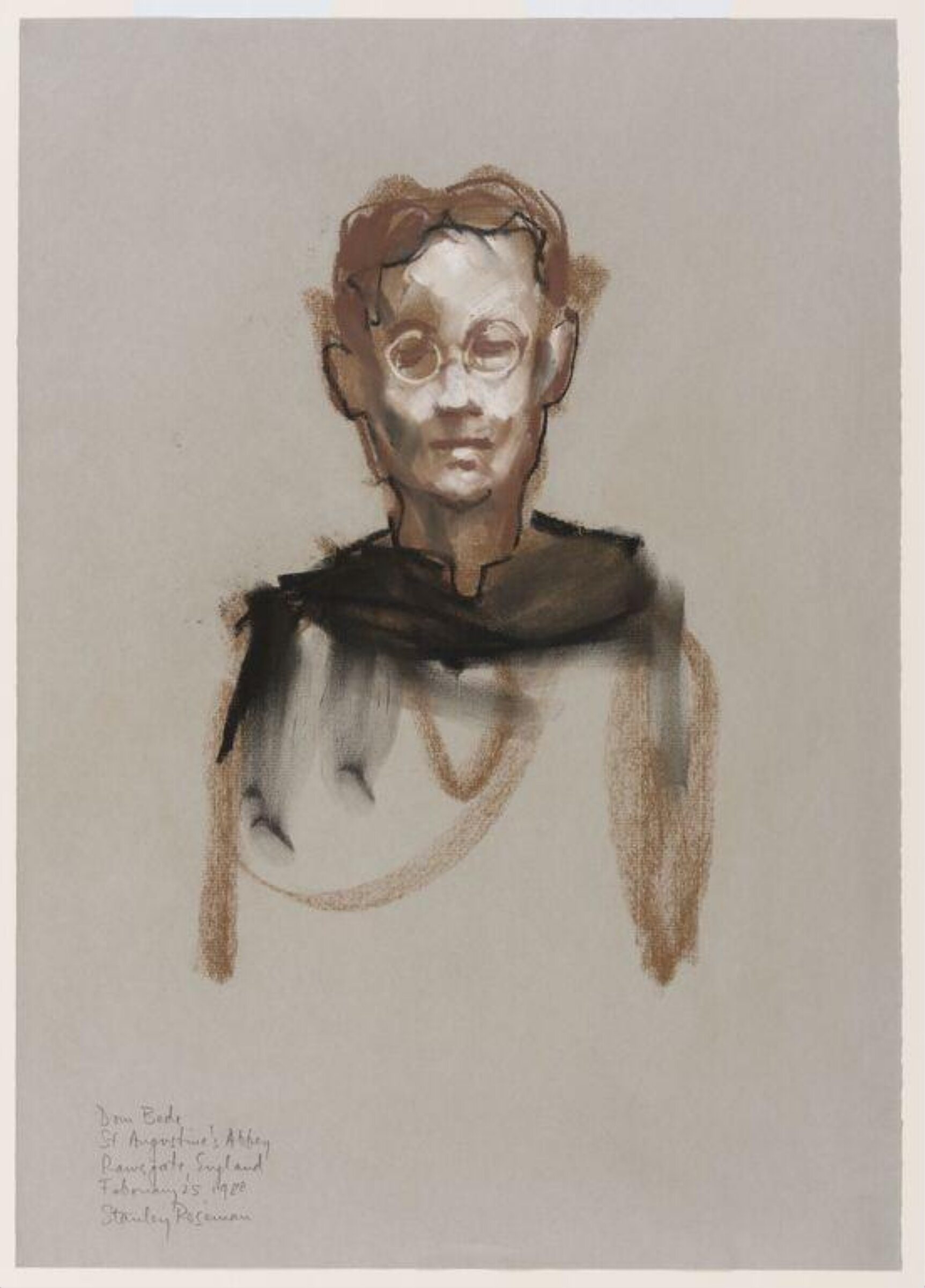 Portrait of Dom Bede, Stanley Roseman, 1980