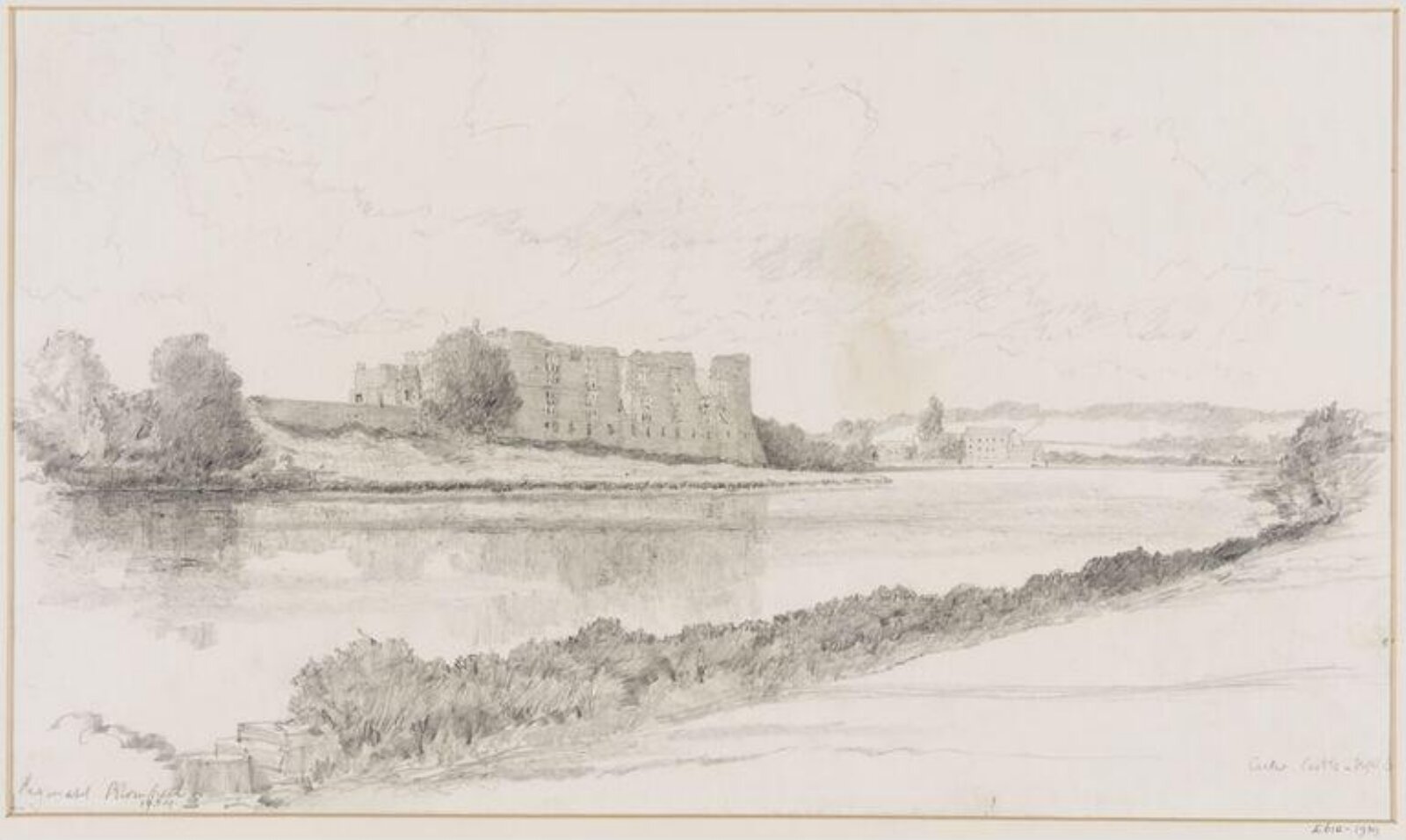 Carew Castle, Pembrokeshire, Reginald Blomfield, September 1934