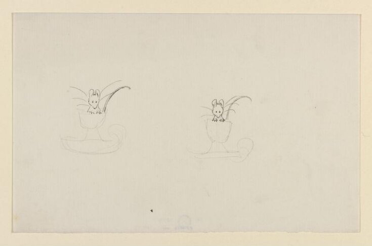 Two sketches of a mouse in an egg-cup top image