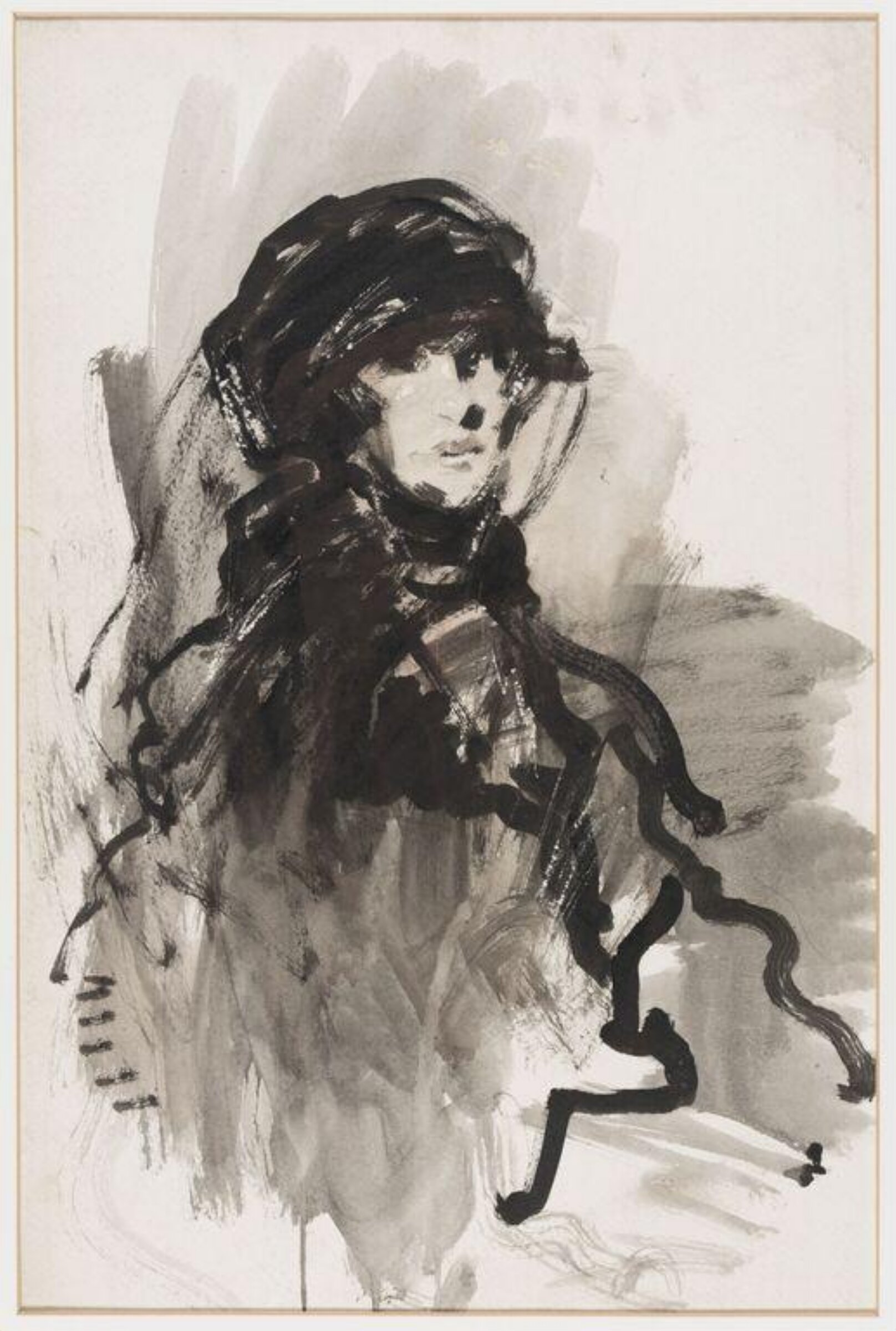 Woman in a hat, Ambrose McEvoy, first quarter 20th century