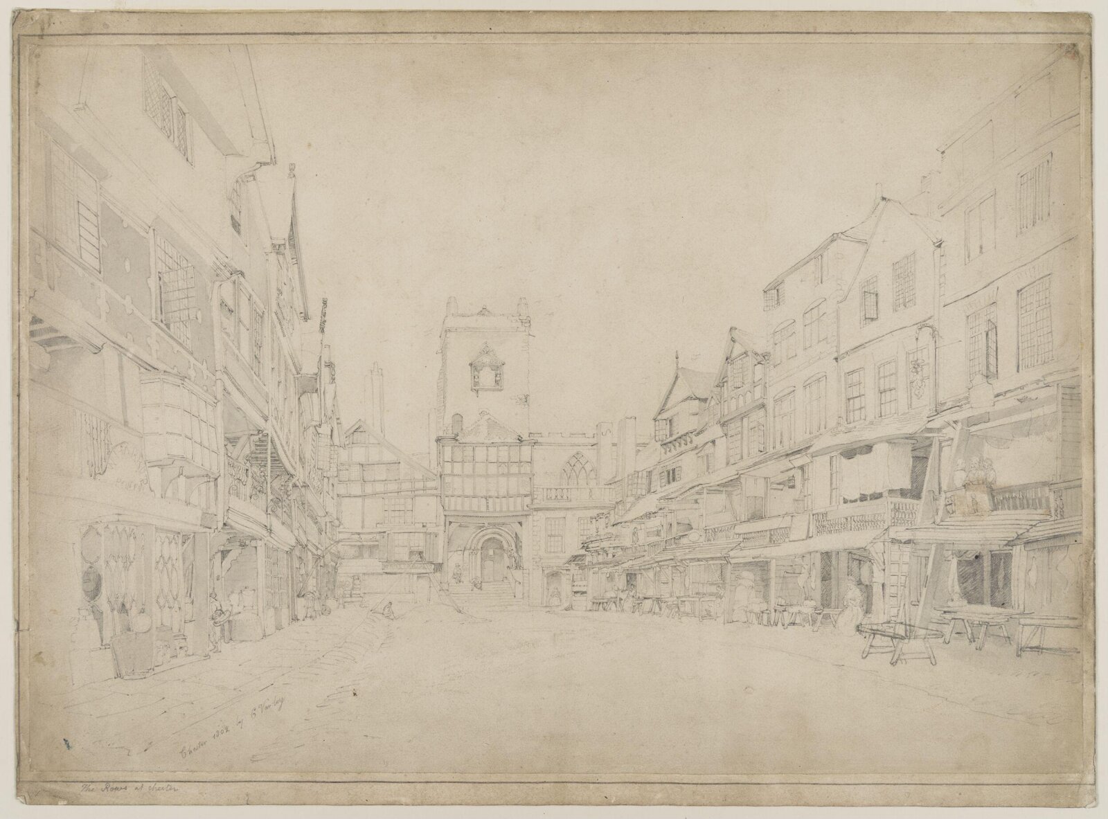 The Rows at Chester, Cornelius Varley, 1802