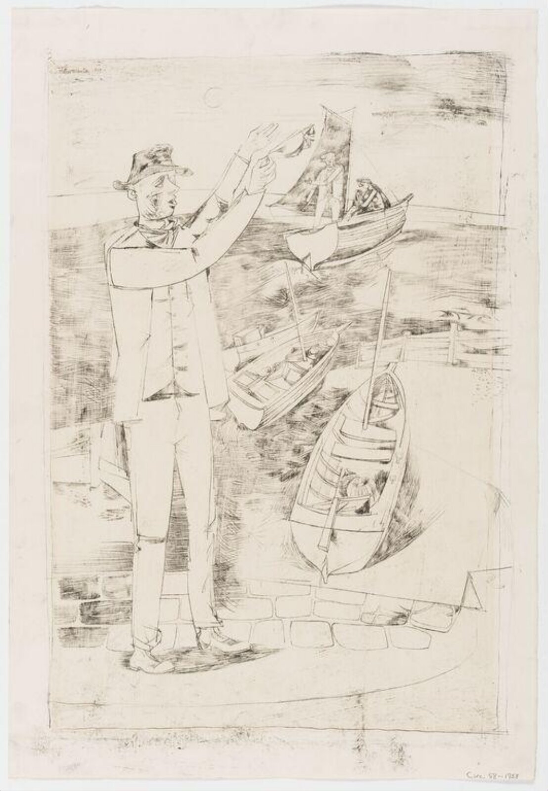 Drawing, John Minton, 1954