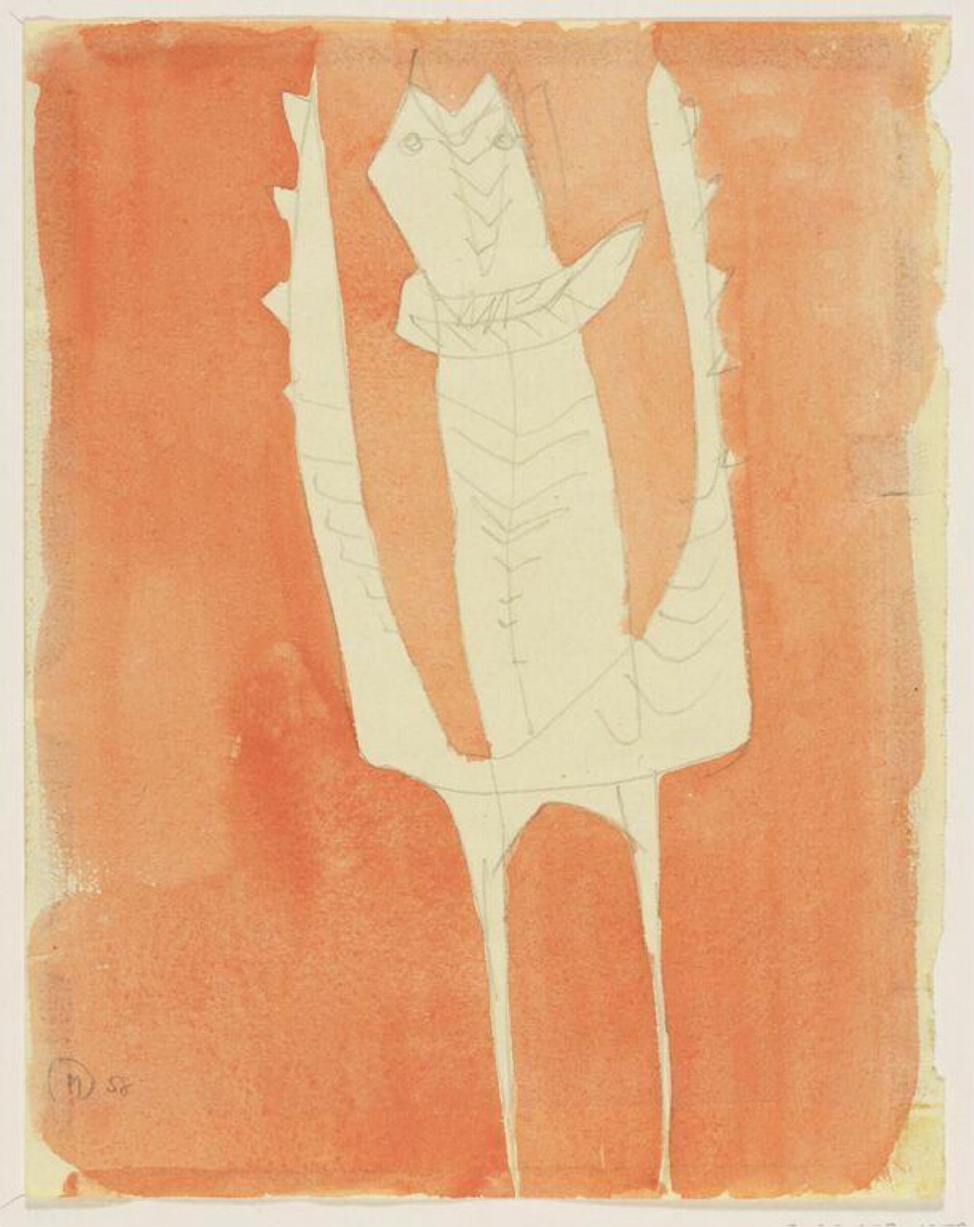 Drawing, Bernard Meadows, 1958