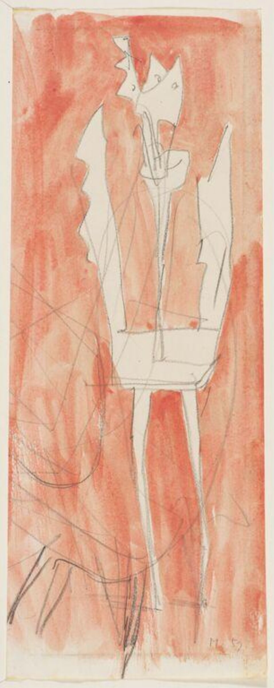 Drawing, Bernard Meadows, 1957