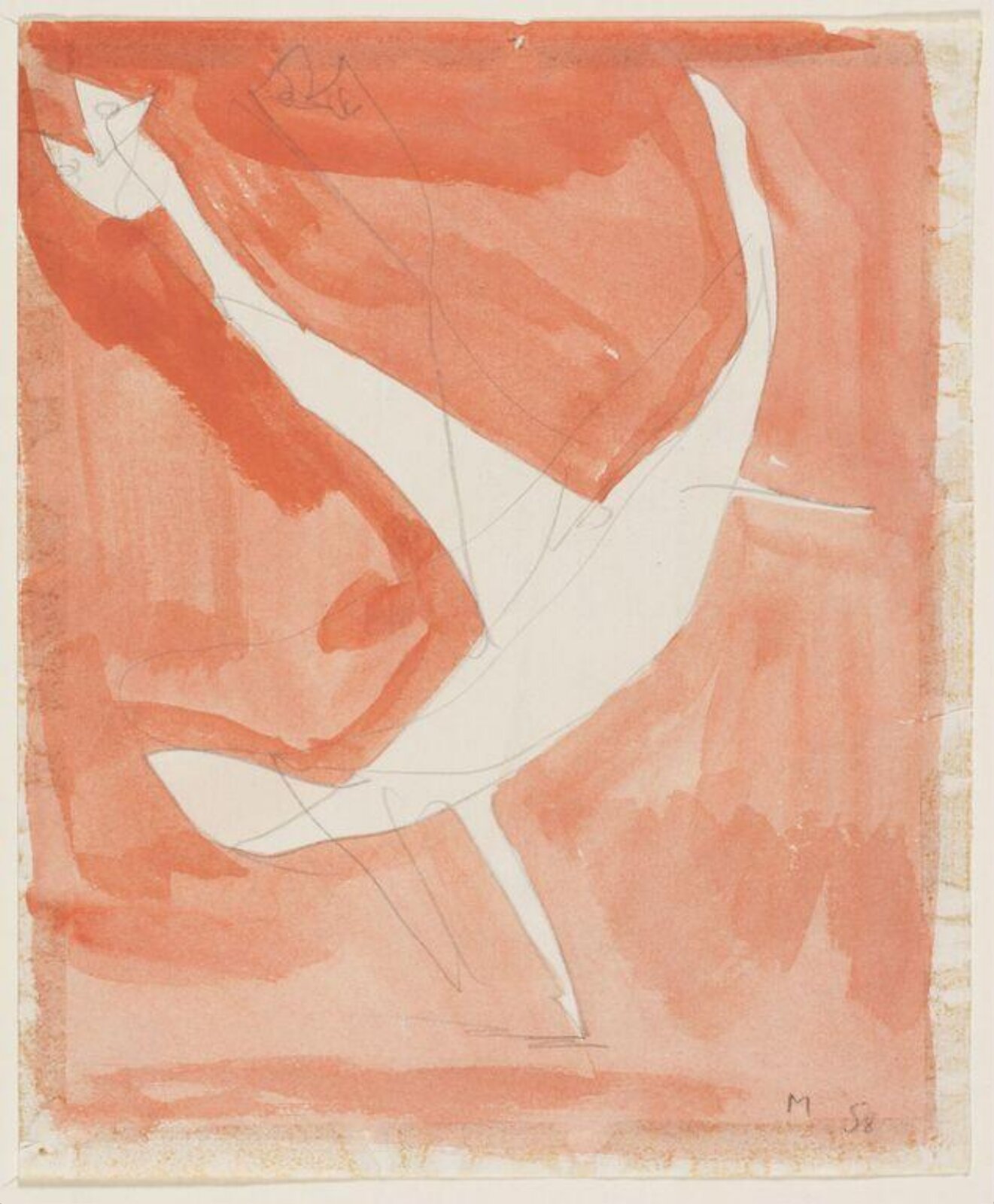 Drawing, Bernard Meadows, 1958