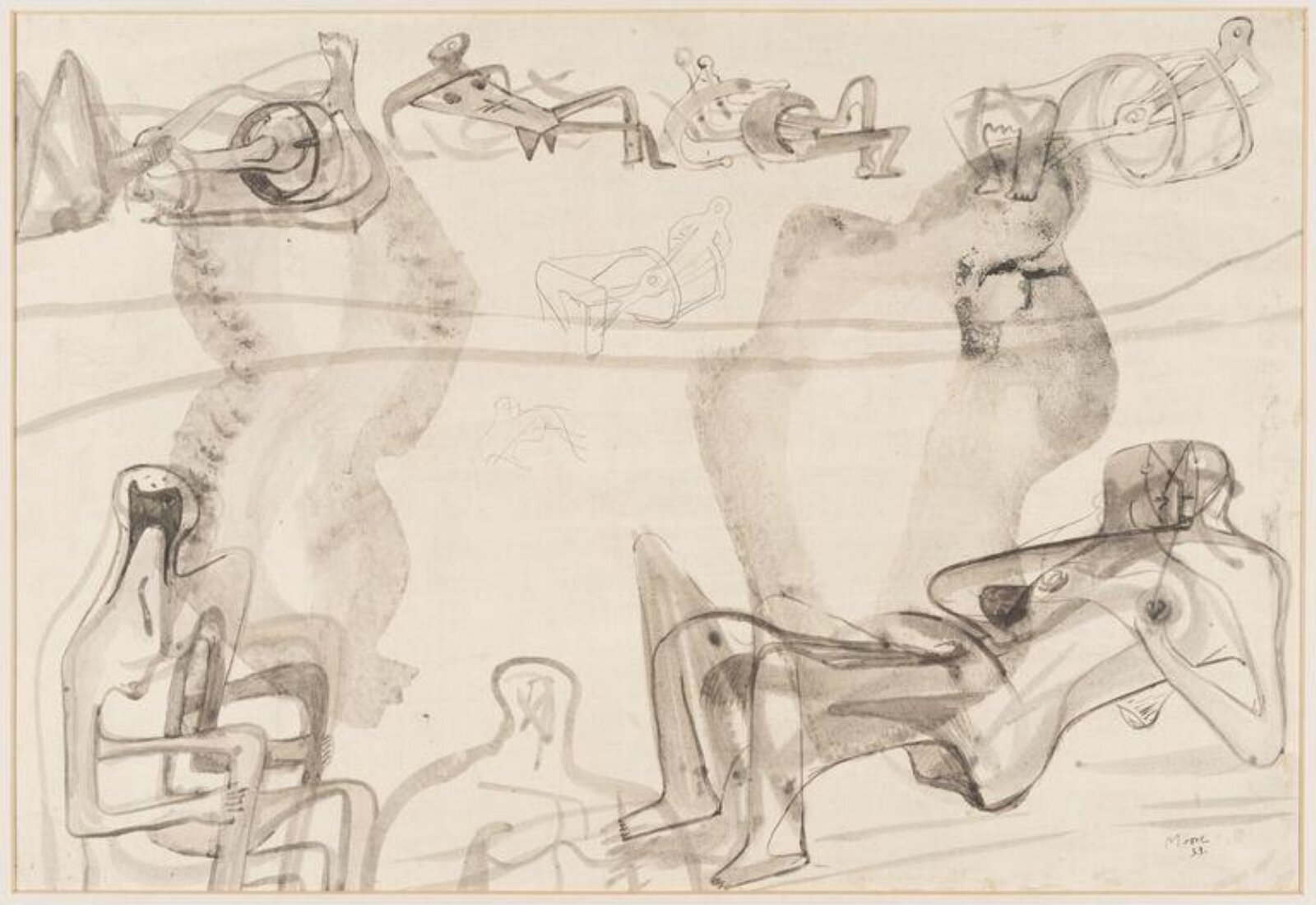 Drawing for Metal Sculpture, Henry Moore, 1933