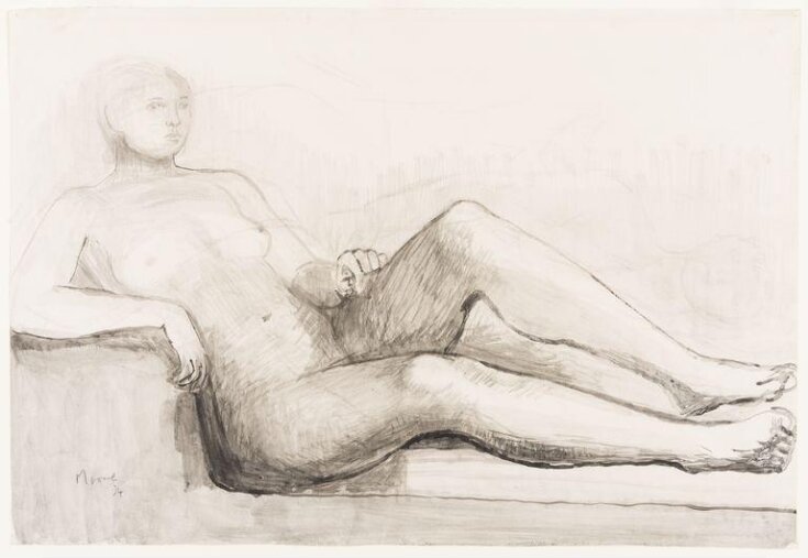 Study of a reclining female nude top image