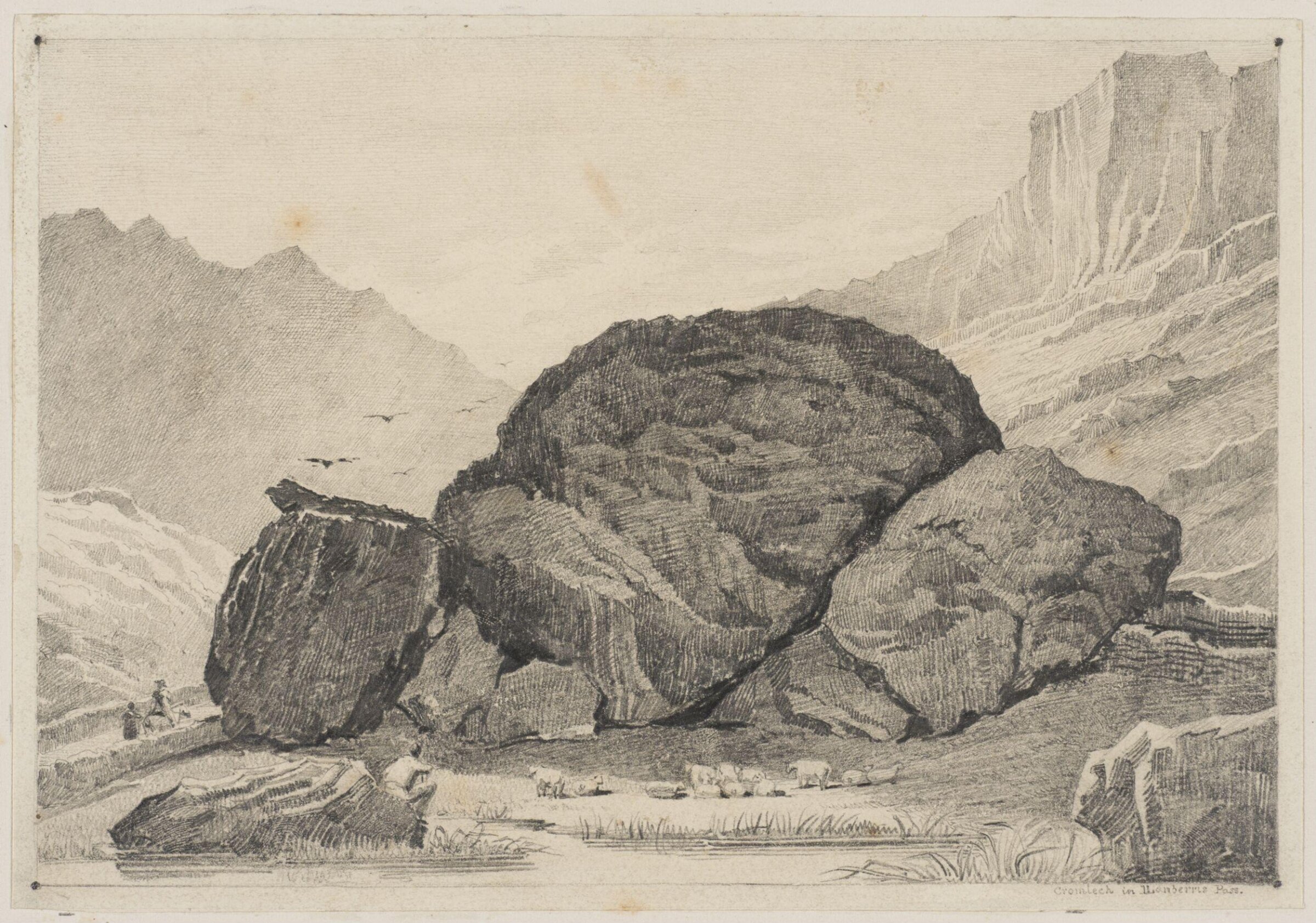 Cromlech, Pass of Llanberis, Richard Redgrave, mid 19th century