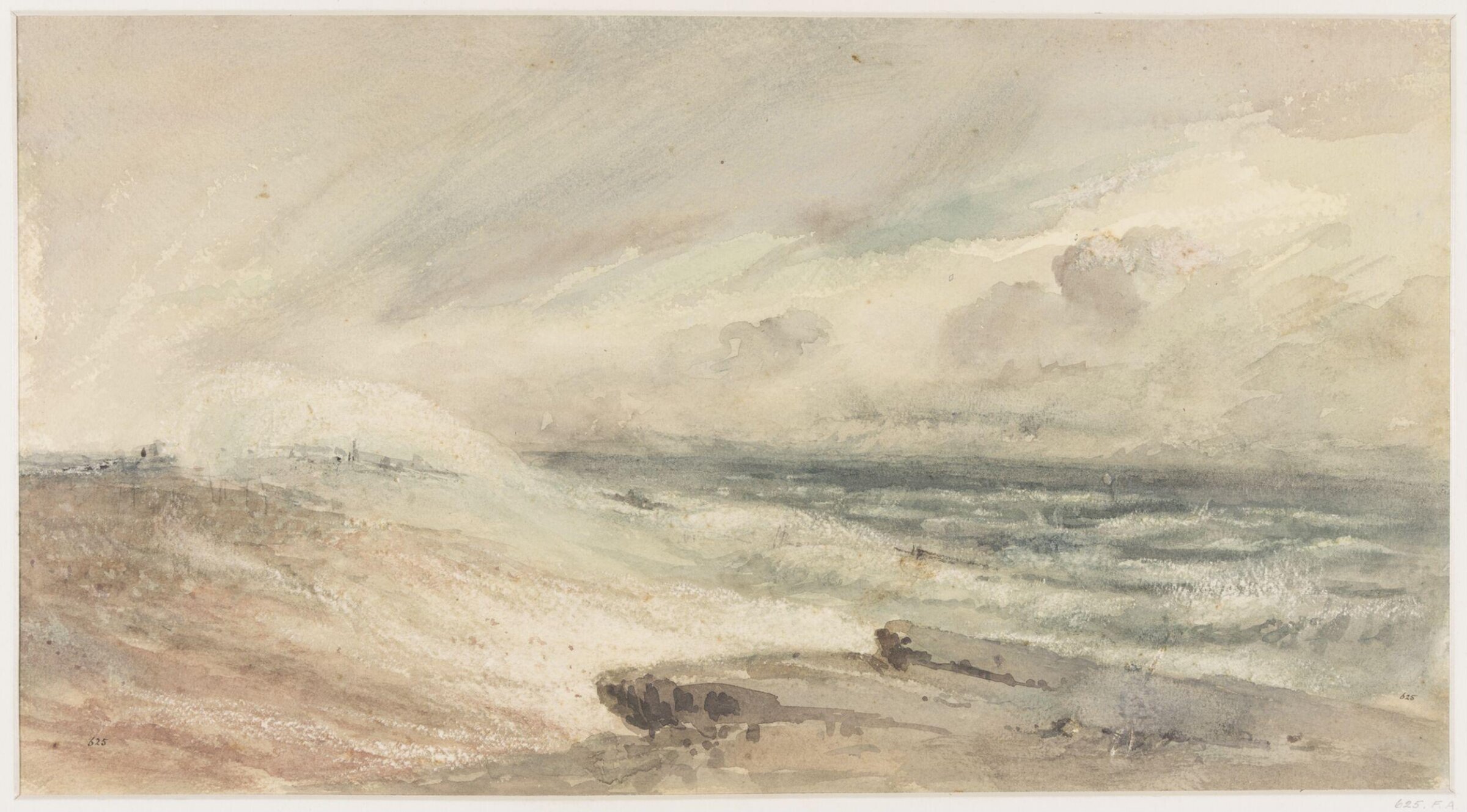 Sea from the Coast, Reverend Thomas Raven, ca. mid 19th century