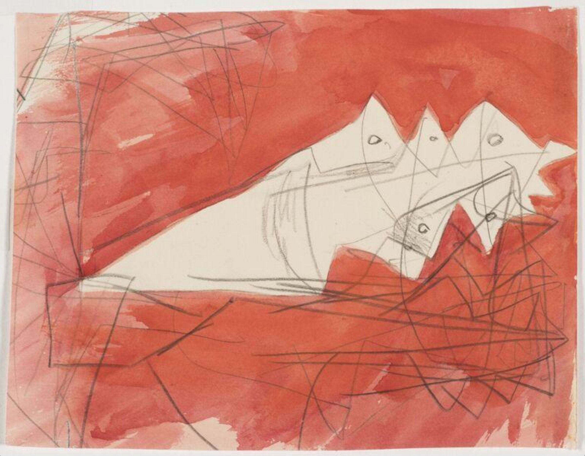 Drawing, Bernard Meadows, 1958