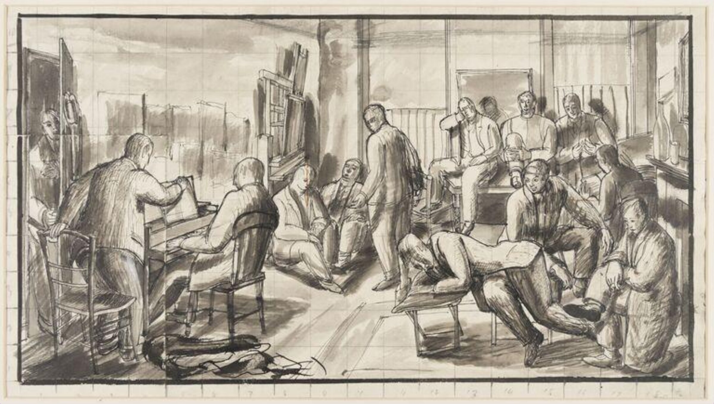 Drawing, Barnett Freedman, ca.1926-1928