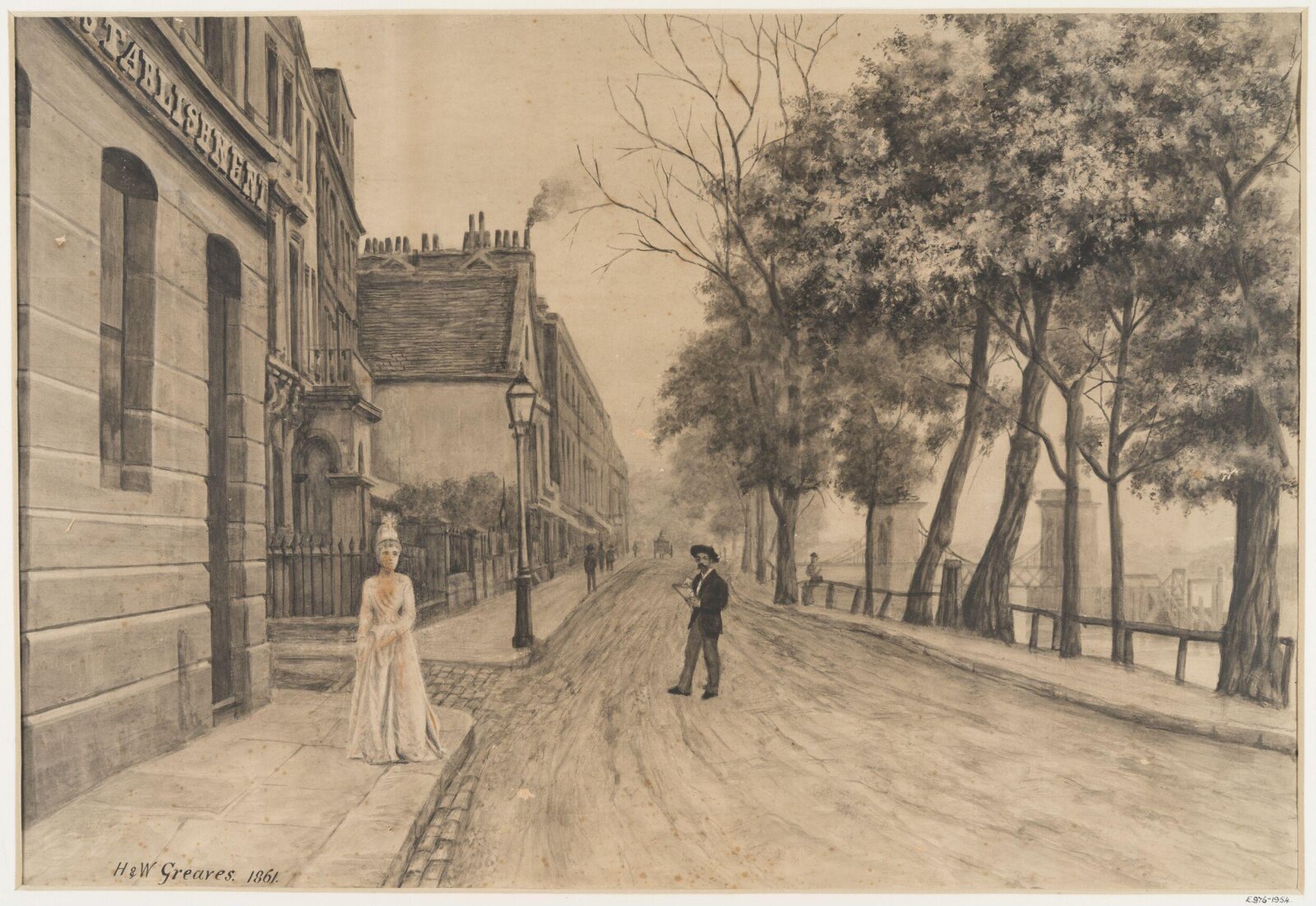 Drawing, Walter Greaves, ca. 1880
