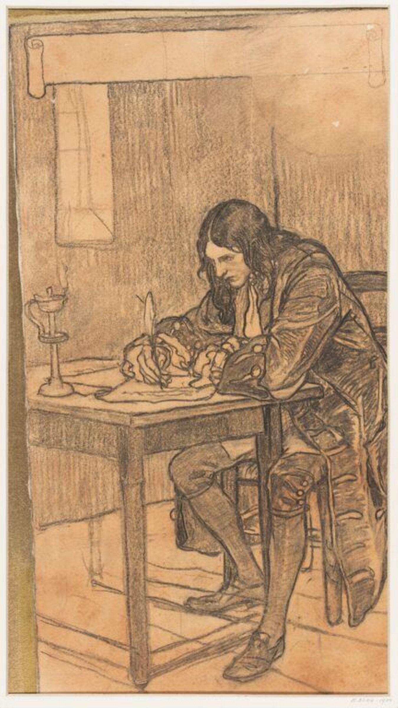 Writing in Prison 'The Great Case of Liberty of Conscience', Violet Oakley, 1902-1906