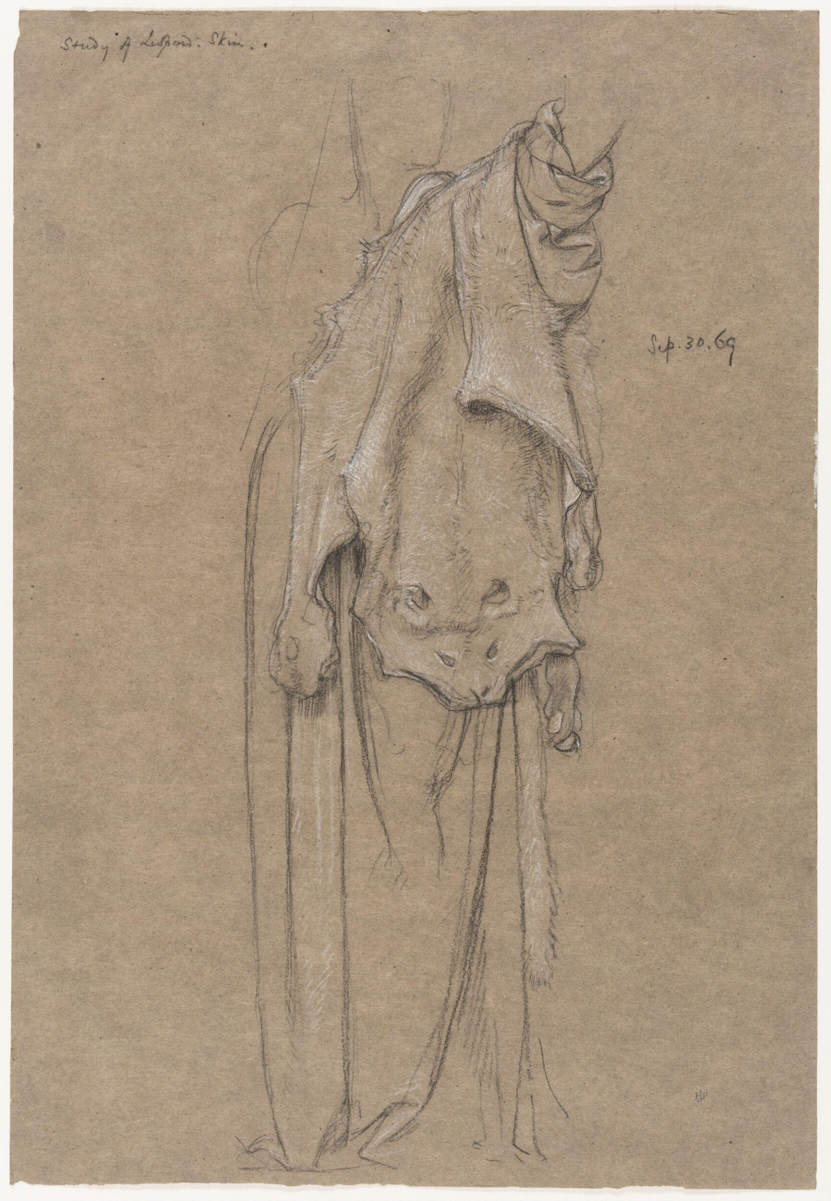 Study for a leopard skin for the figure of Fortitiude, Edward John Poynter, 30/09/1869