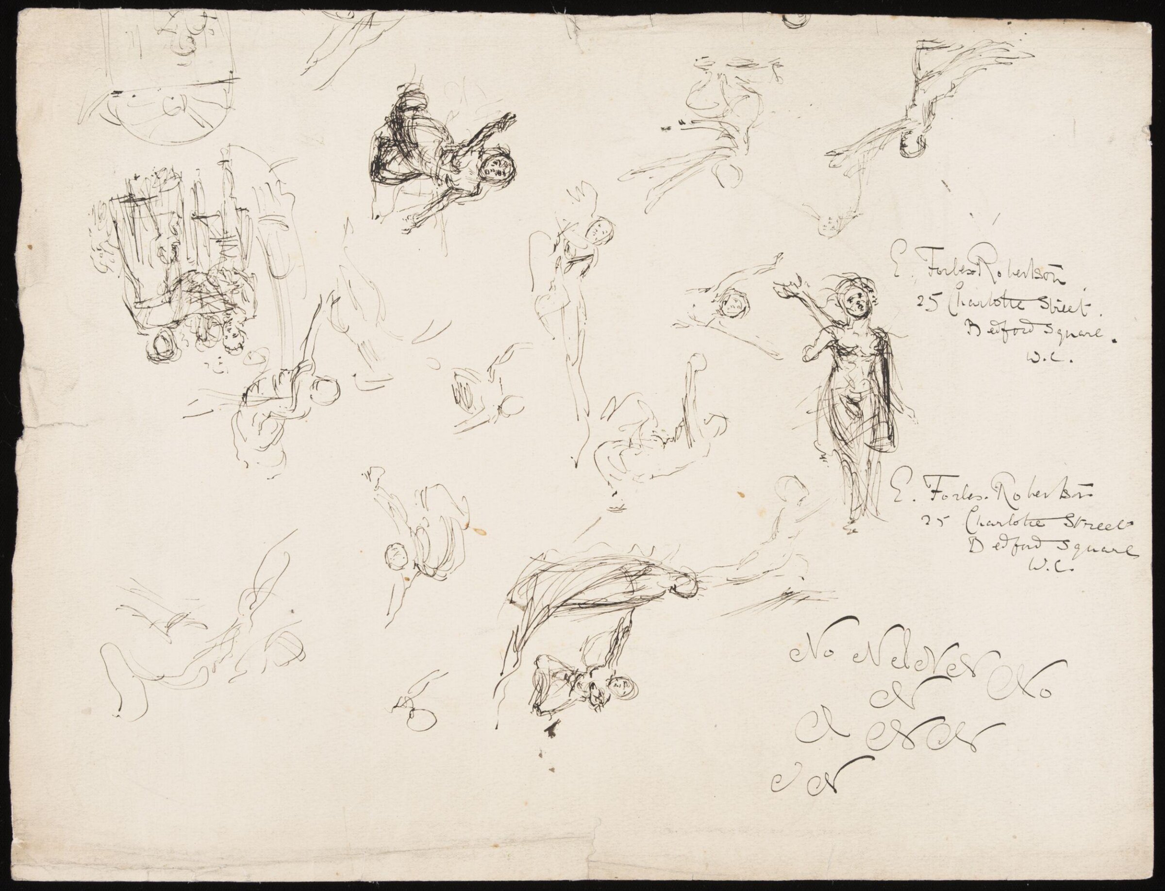 Drawing, Forbes-Robertson, 1884