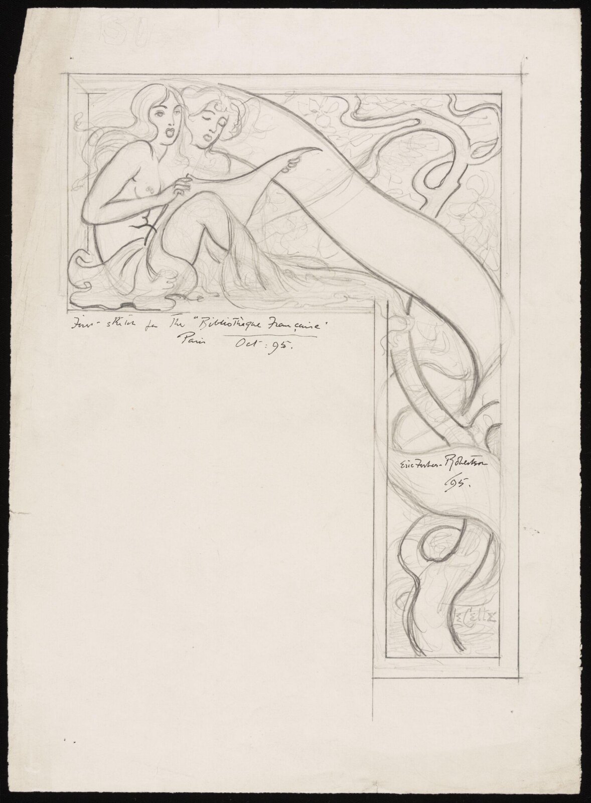 Drawing, Forbes-Robertson, 1895