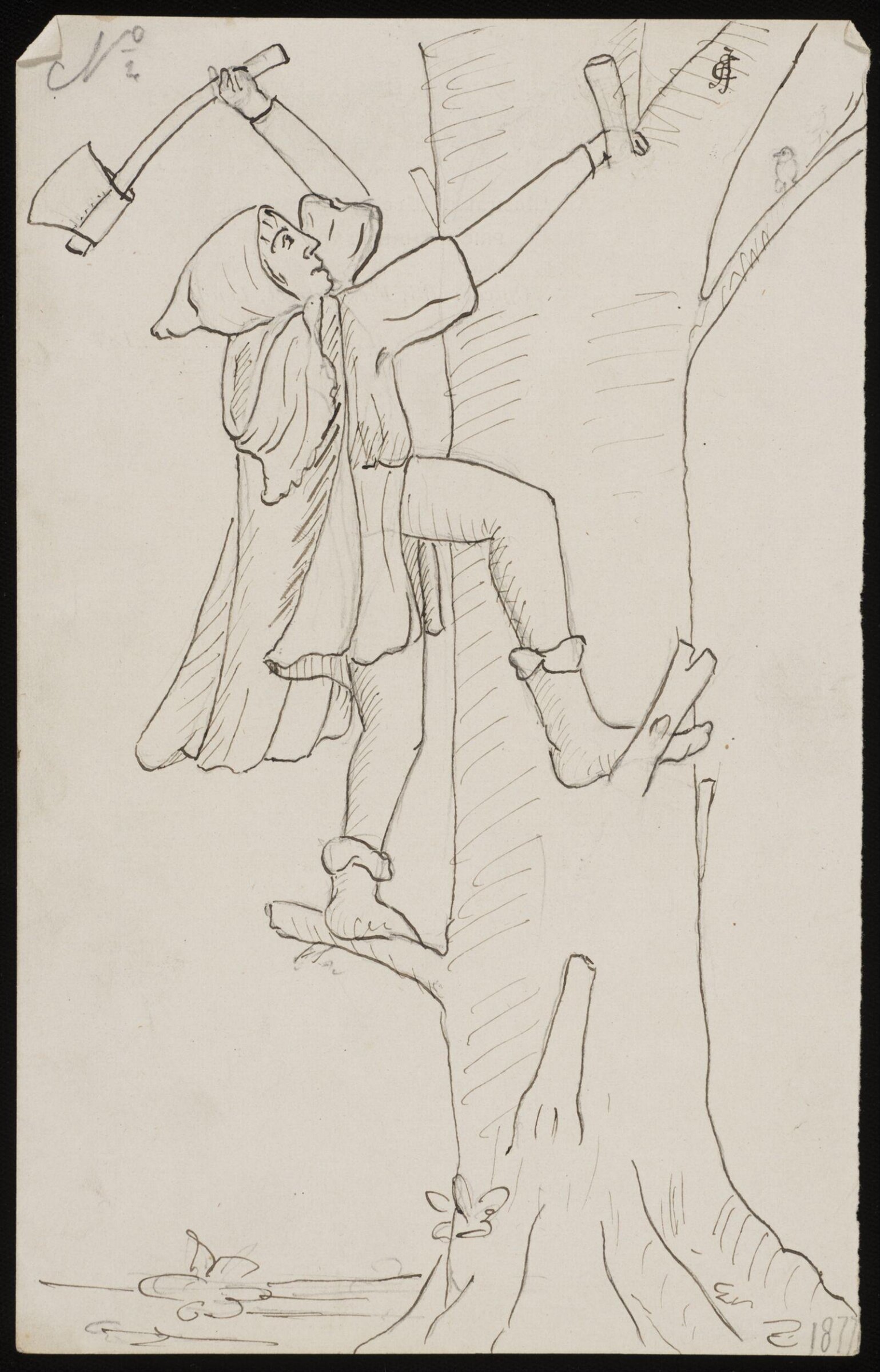 Drawing, Eric Forbes-Robertson, 1877