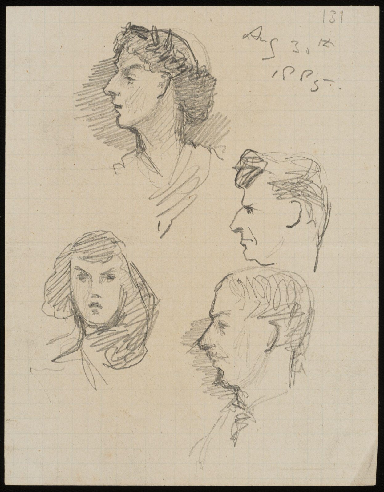 Drawing, Forbes-Robertson, 1885
