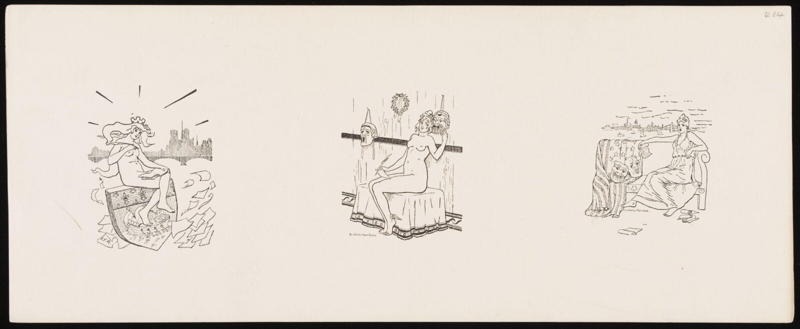 Designs for Head-Pieces, Forbes-Robertson, 1892-1895
