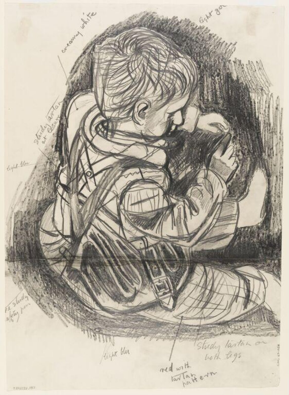 Drawing, John Bratby, 1957