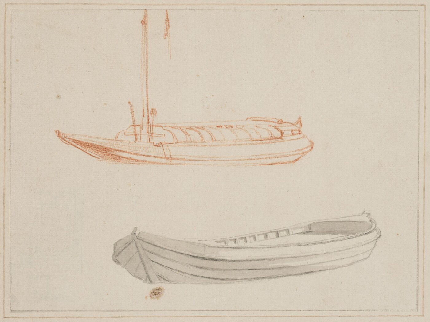 Unknown, Studies of a Towbarge and a Lighter