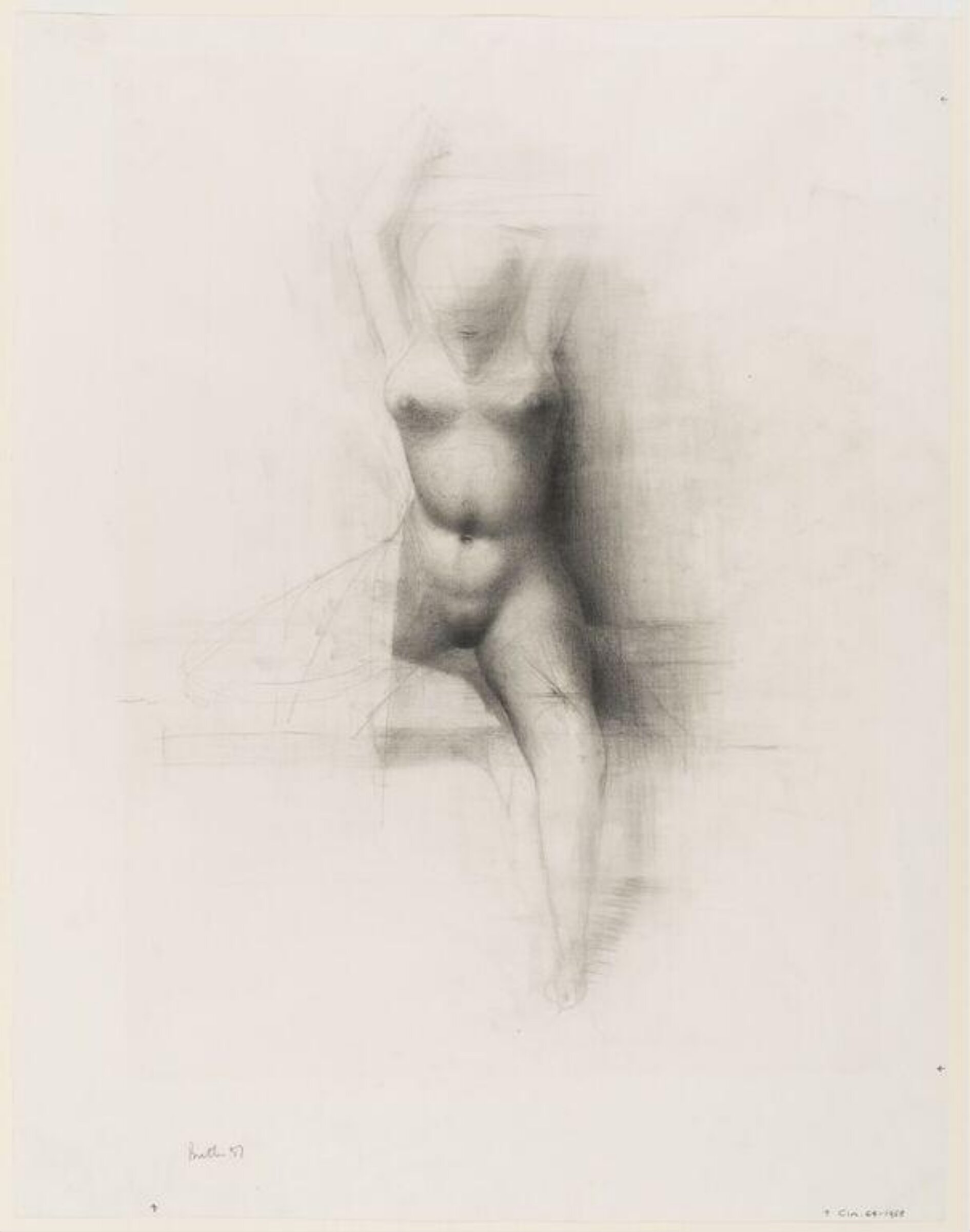 Study of a female nude for sculpture, Reg Butler, 1957
