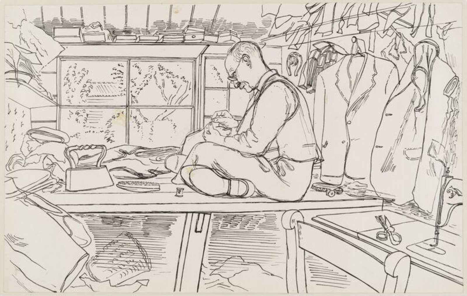 Drawing, Edward Bawden, 1948