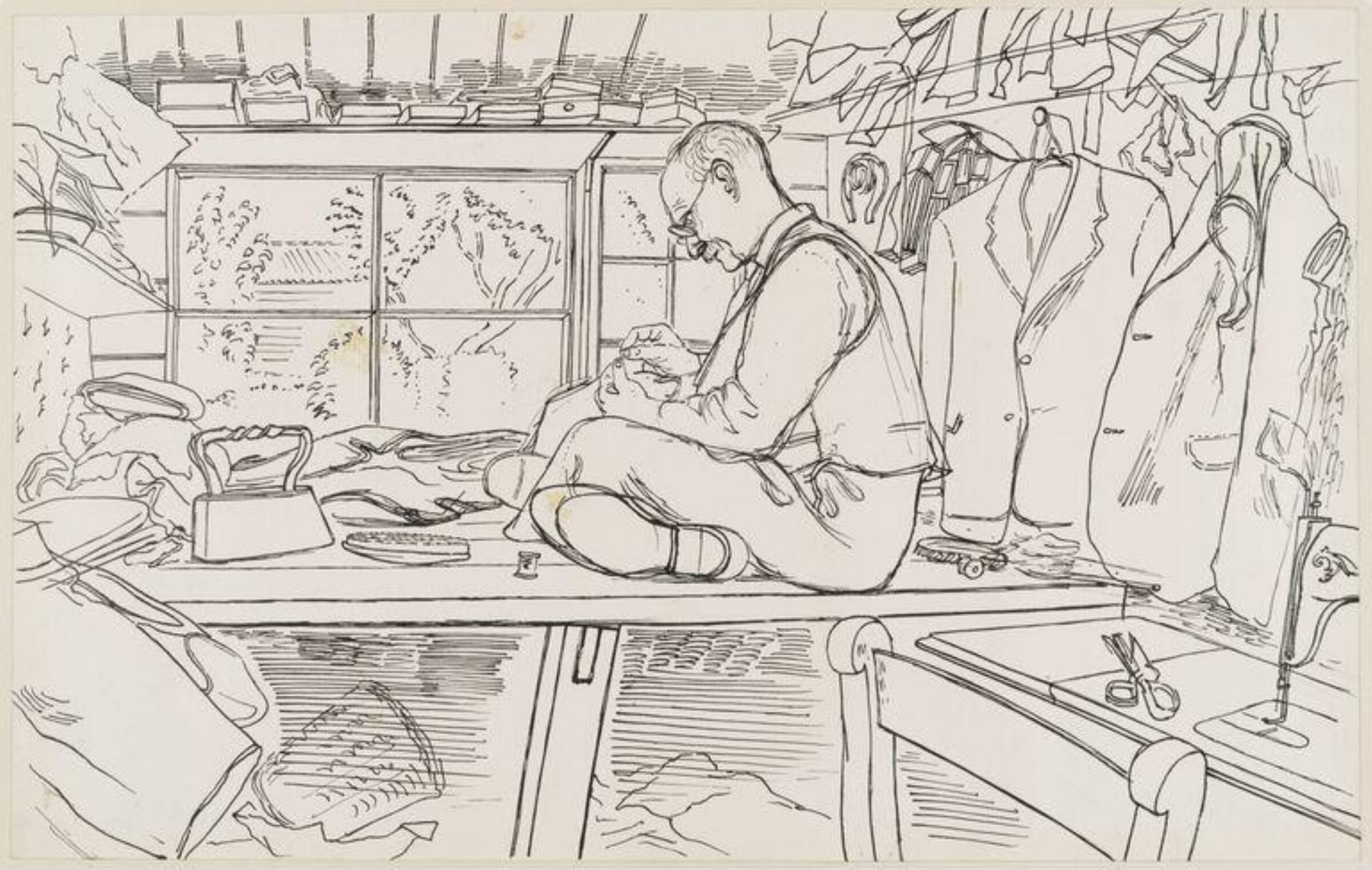Drawing, Edward Bawden, 1948