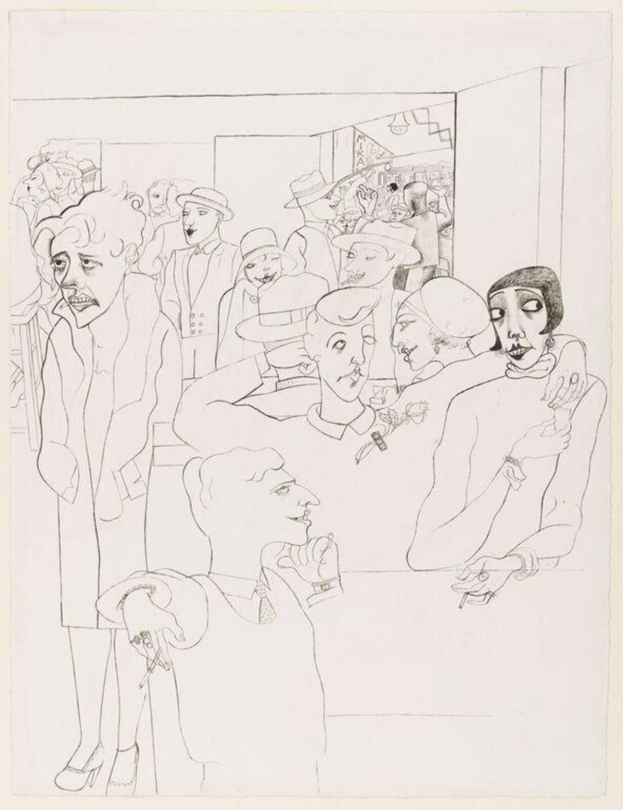 Cafe Scene, Edward Burra, ca. 1930