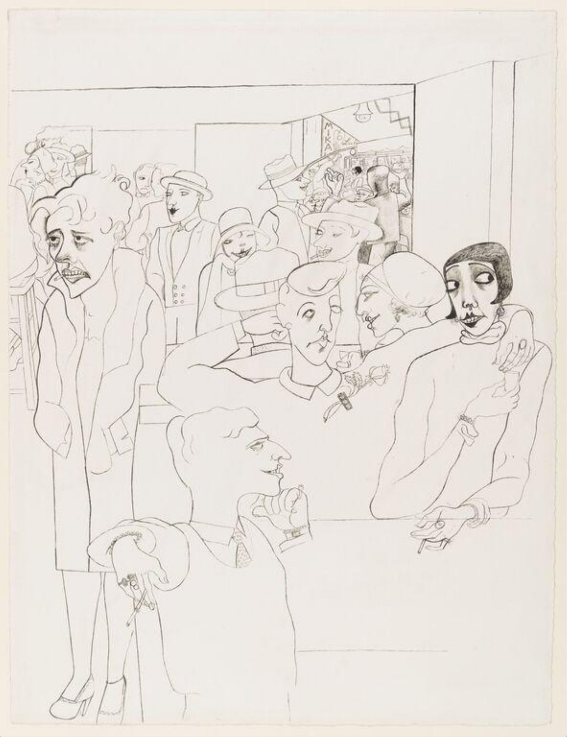 Cafe Scene, Edward Burra, ca. 1930