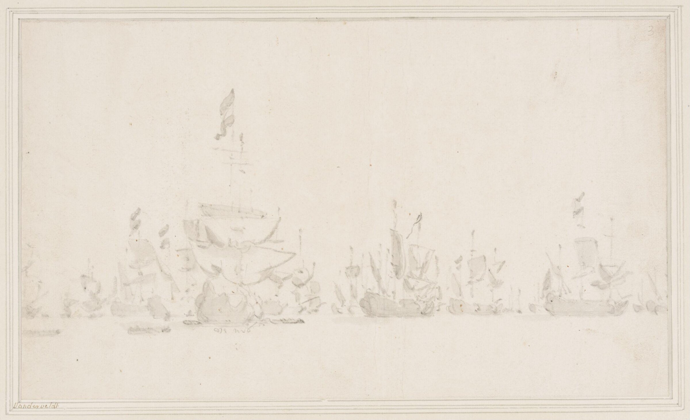 The Dutch fleet, Willem van de Velde the elder, 17th century