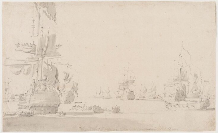 The English fleet at anchor after the battle of Schooneveld, 1673 top image