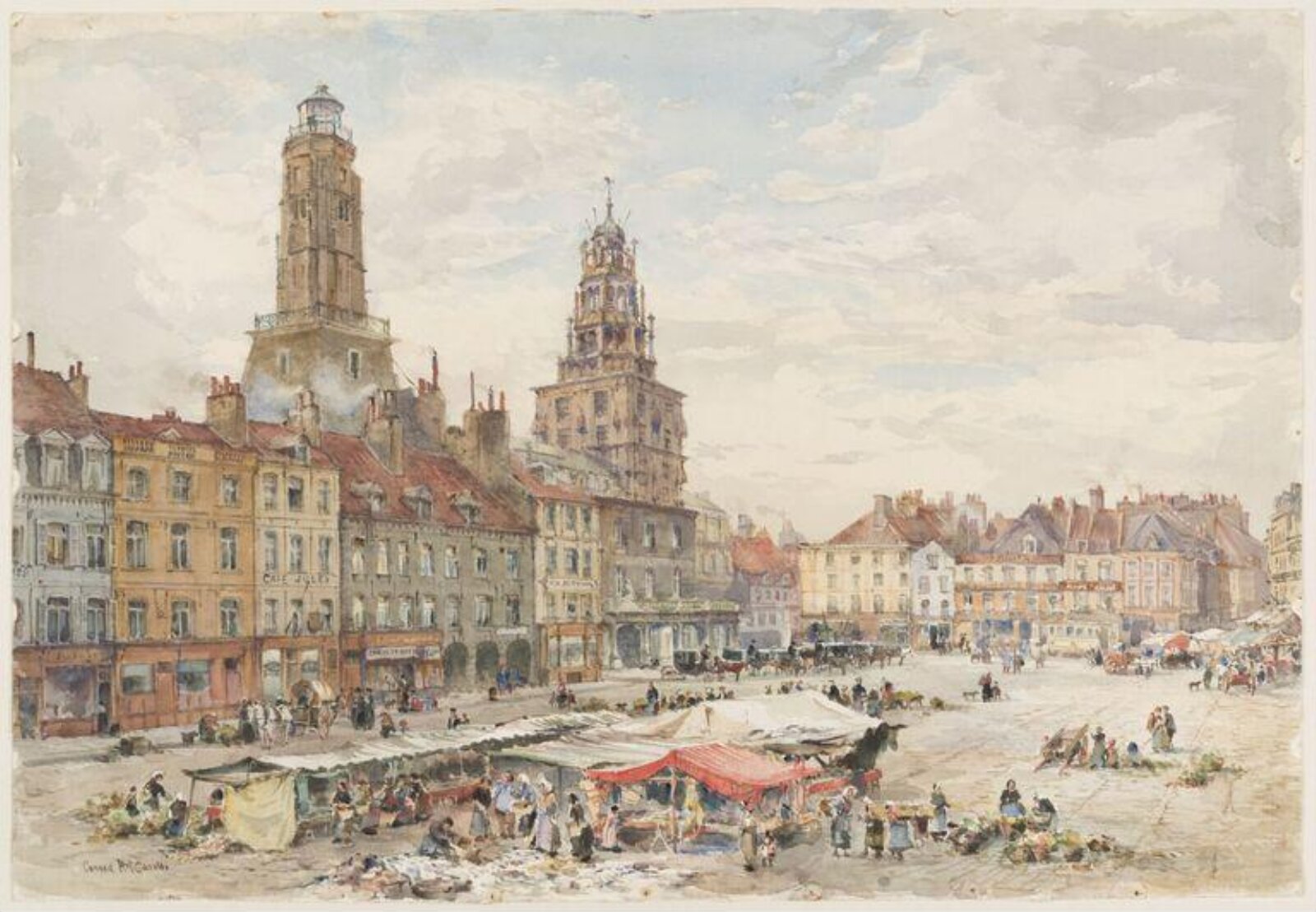 Place d'Armes, Calais, Conrad Hector Raphael Carelli, ca. early 20th century