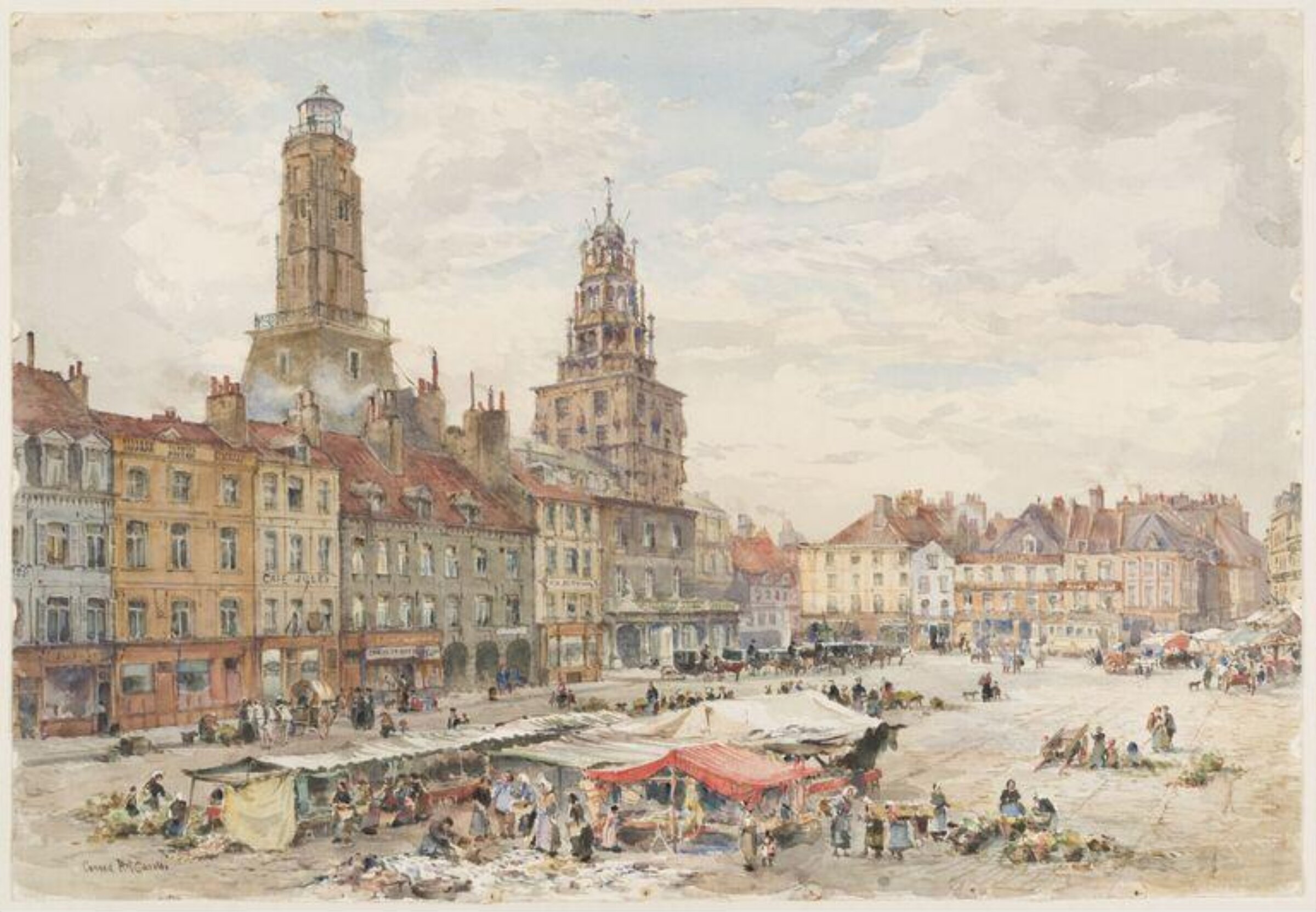 Place d'Armes, Calais, Conrad Hector Raphael Carelli, ca. early 20th century