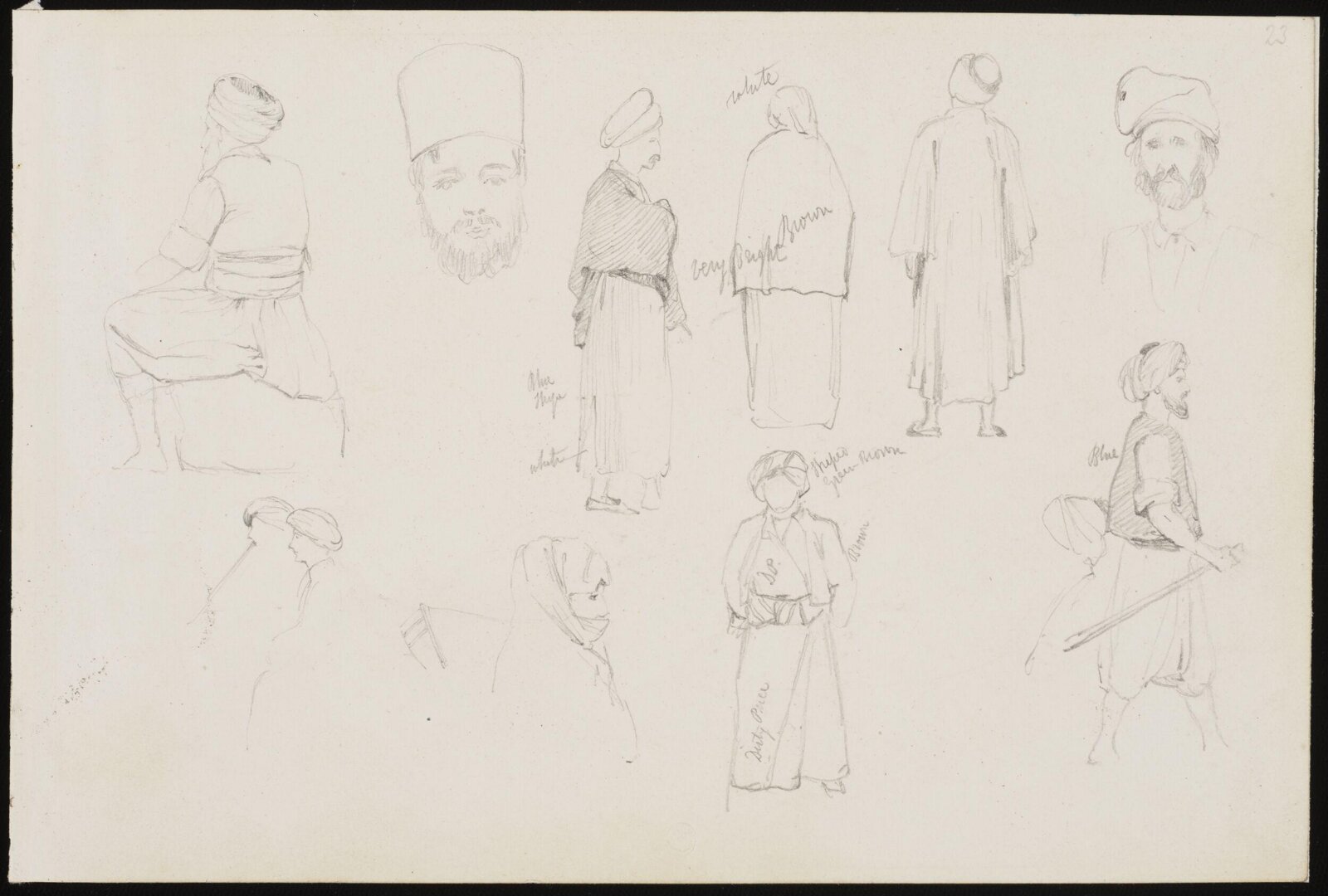 Middle Eastern Sketchbook, Richard Dadd, 1842-1843