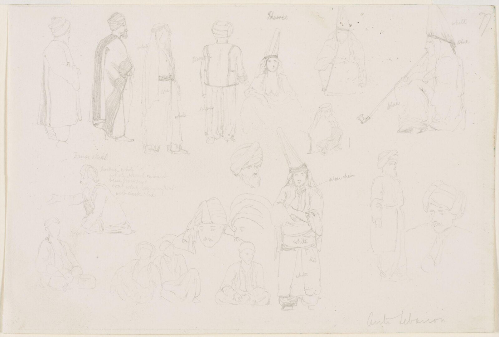 Middle Eastern Sketchbook, Richard Dadd, 1842-1843